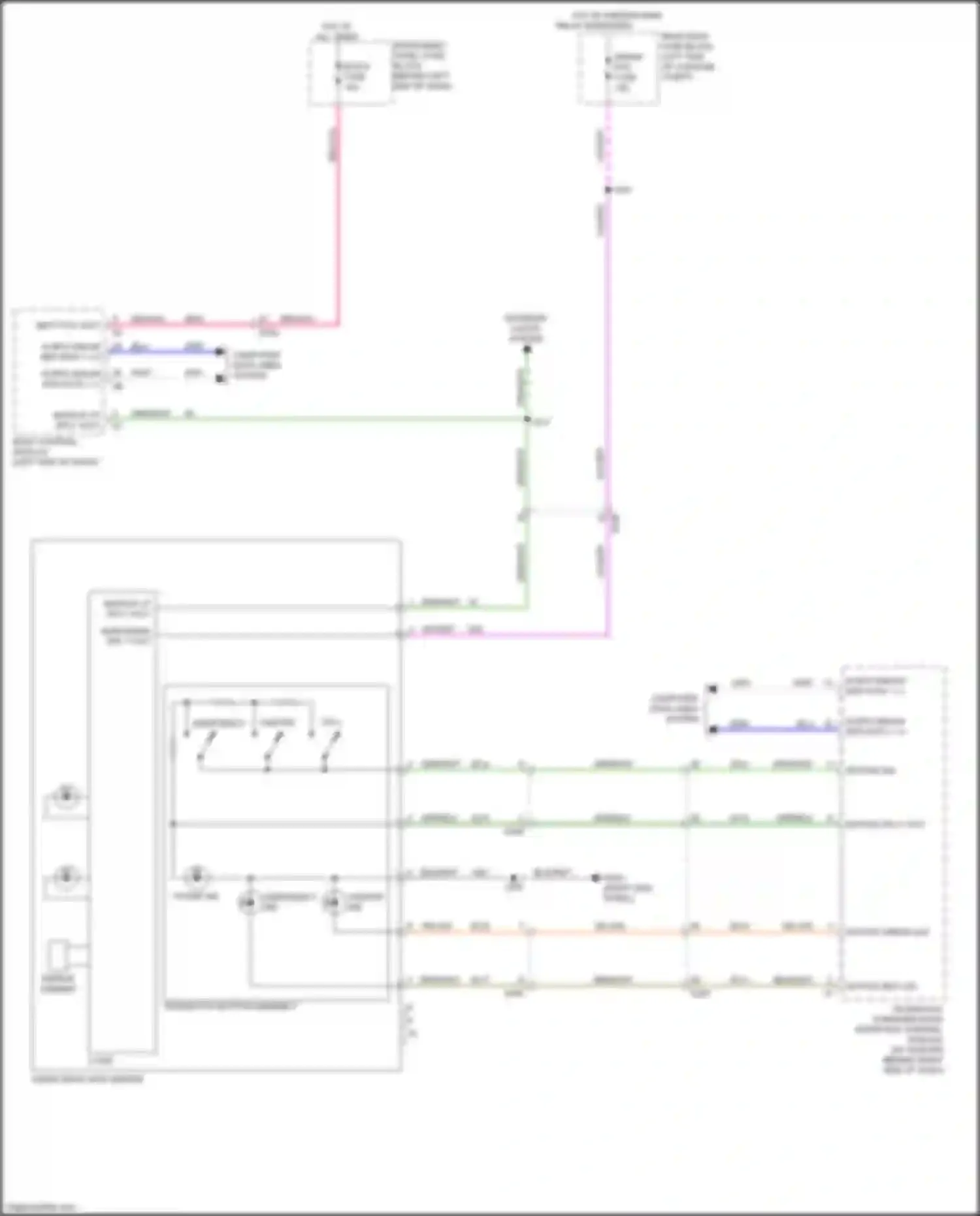 Wiring diagram inside rear view mirror for Chevrolet Trax I (2013-2017) (2 of 4)