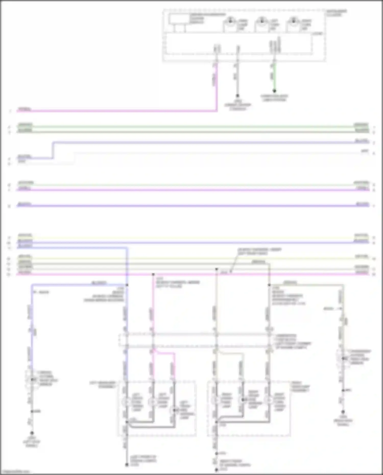 Wiring diagram passenger outside rear view mirror for Chevrolet Trax I (2013-2017) (2 of 4)