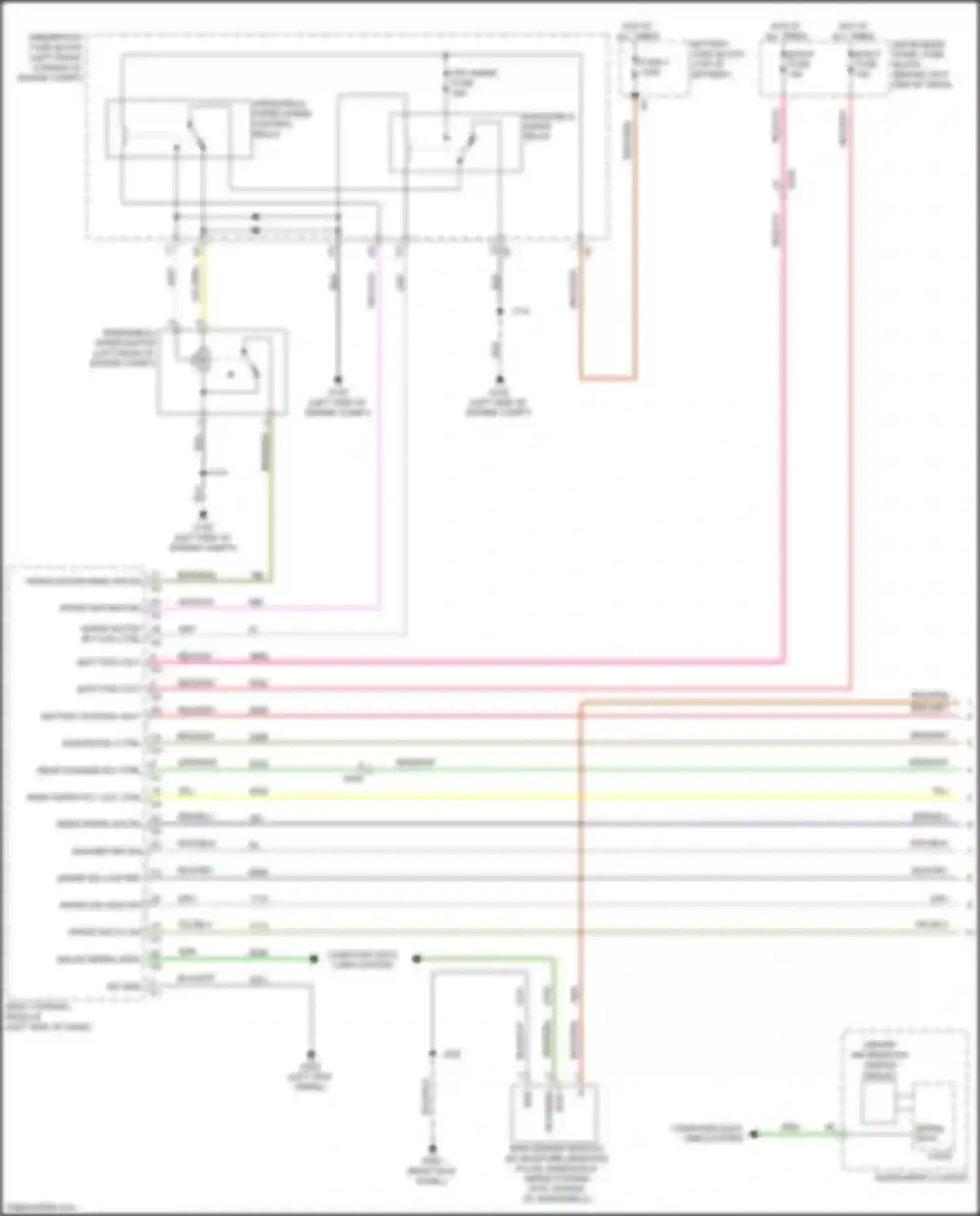 Wiring diagram windshield wiper motor for Chevrolet Trax I (2013-2017) (2 of 2)
