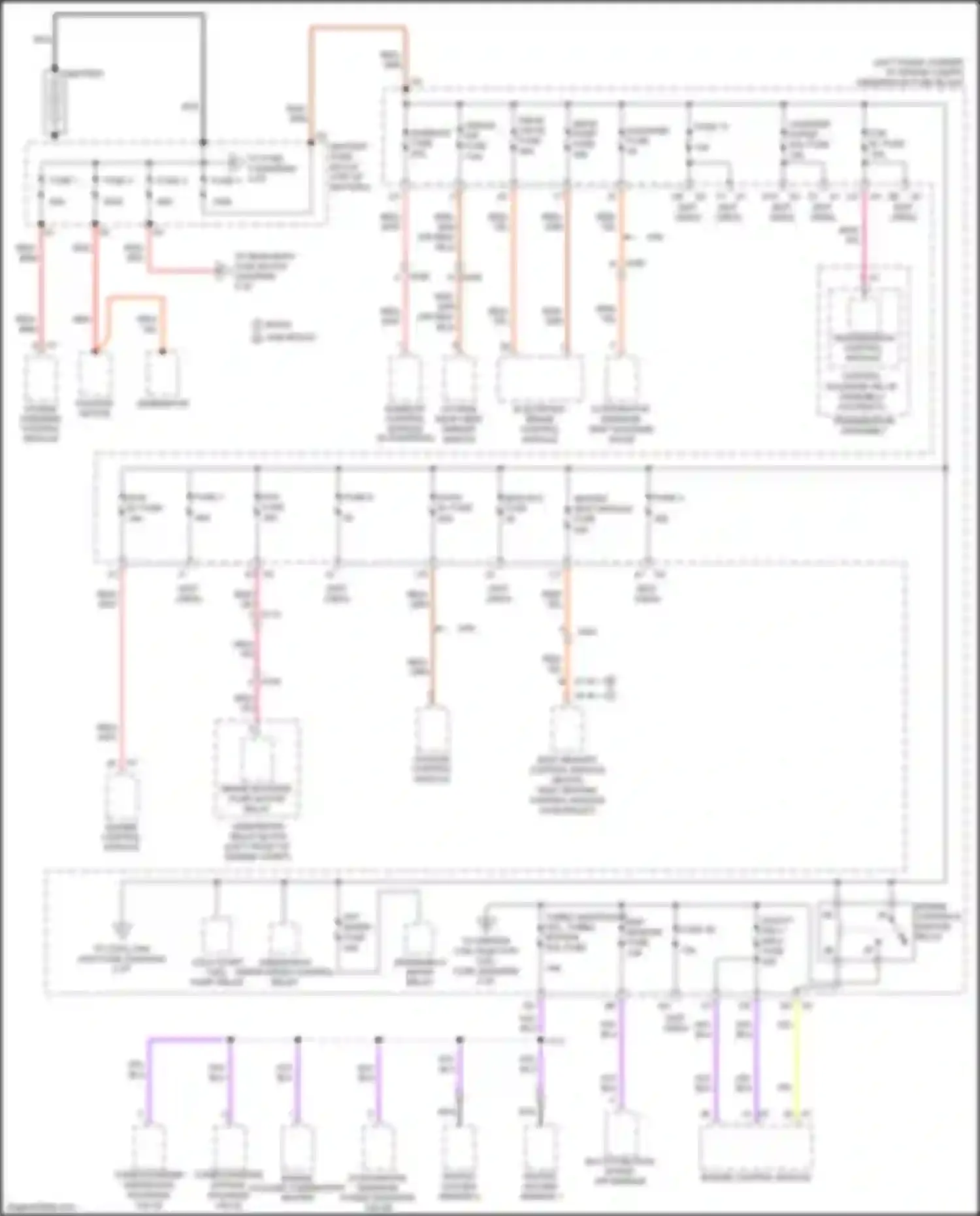 Wiring diagram windshield wiper relay for Chevrolet Trax I (2013-2017) (2 of 3)