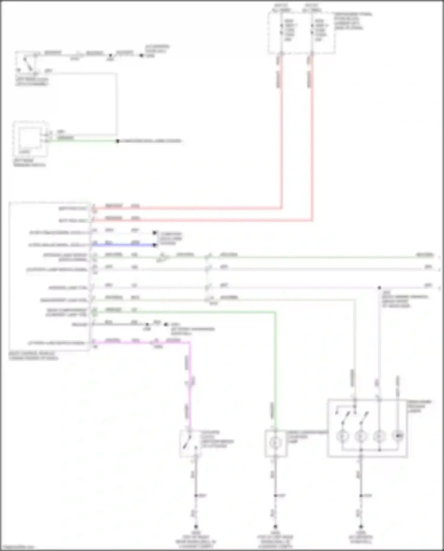 Trax Chevrolet II (2023-2024): Courtesy lamps circuit (1 of 2)