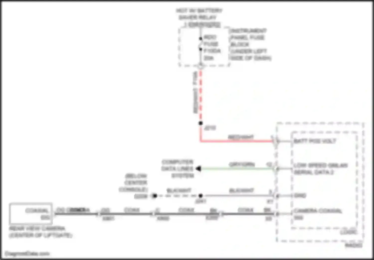 Trax Chevrolet II (2023-2024): Rear view camera circuit