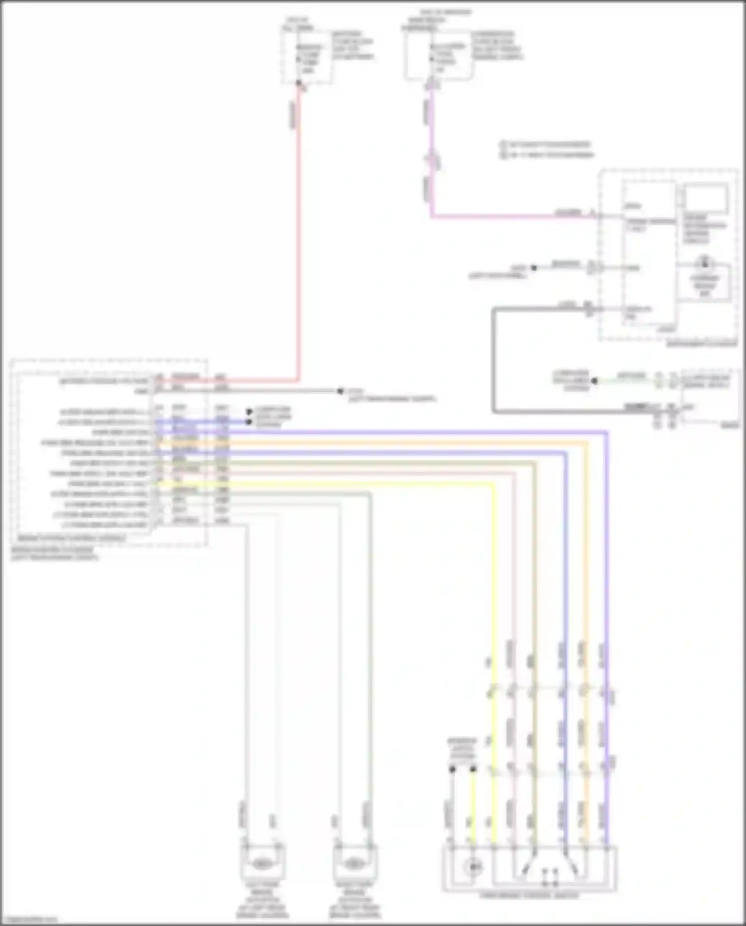 Trax Chevrolet II (2023-2024): Park brake system circuit