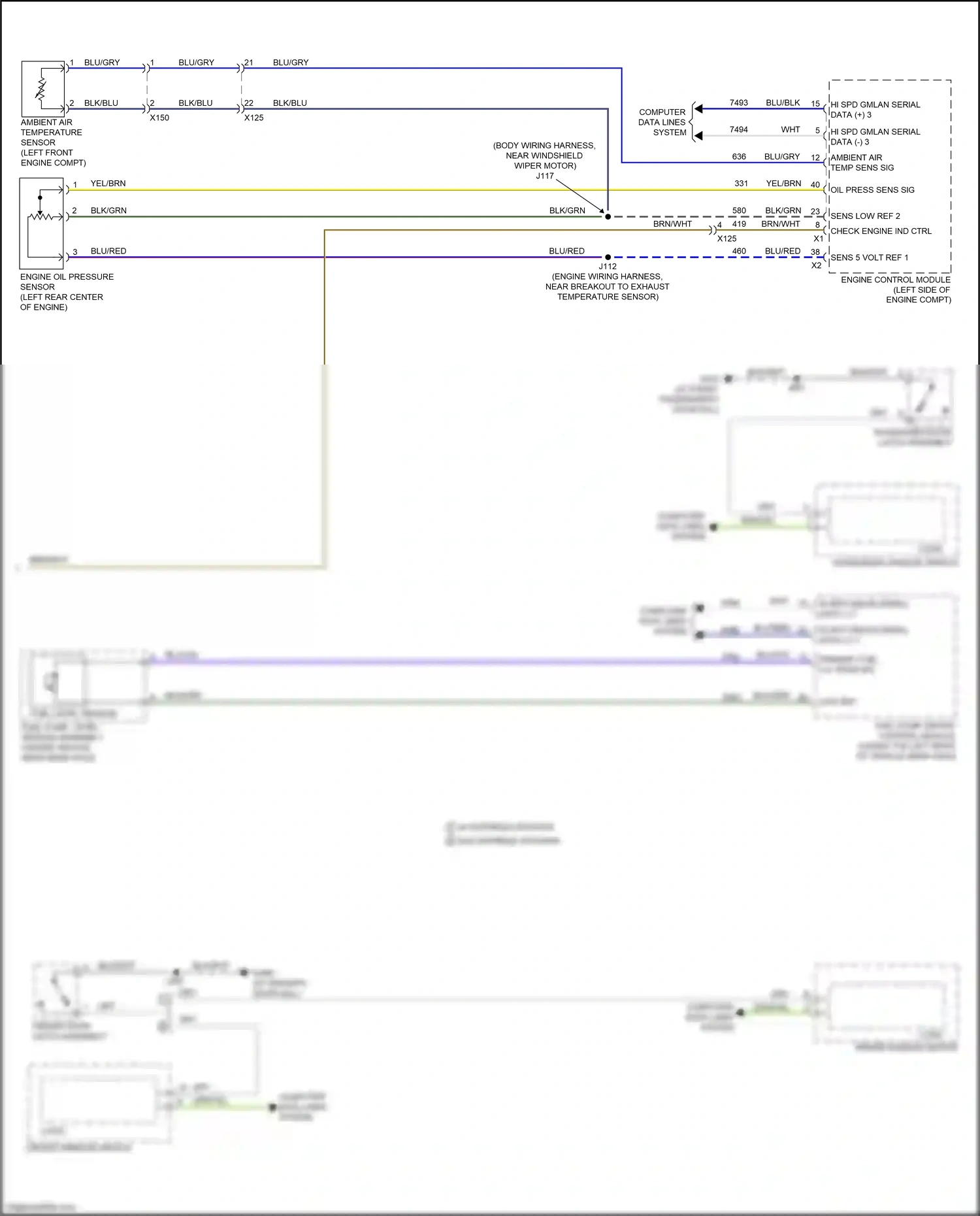 Chevrolet Trax II (2023-2024) (left front engine compt) wiring diagram  (12 of 14)