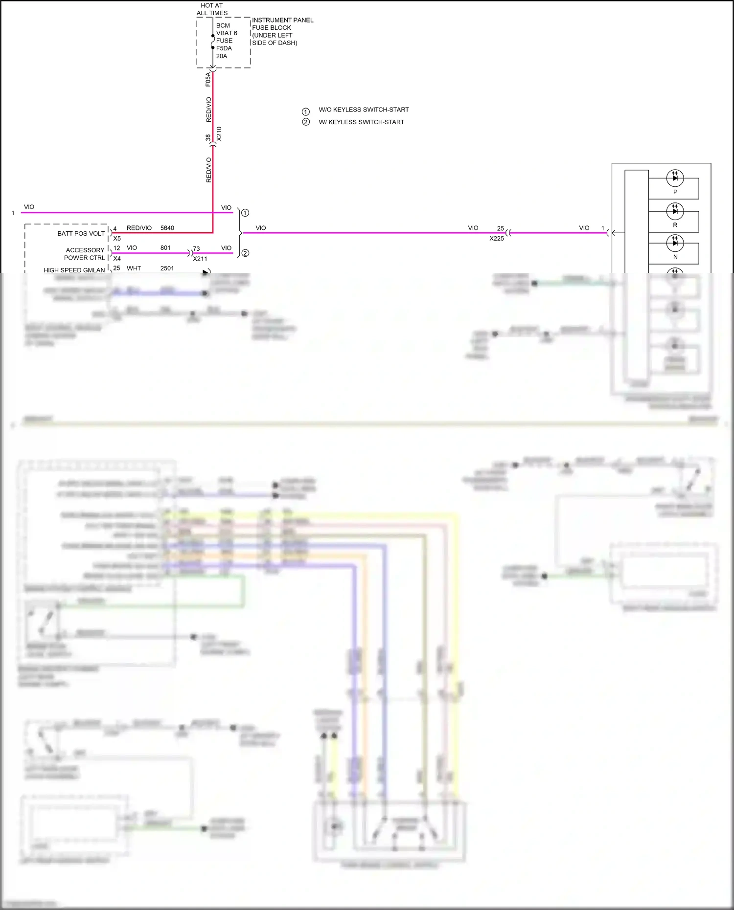 Chevrolet Trax II (2023-2024) (left front engine compt) wiring diagram  (11 of 14)