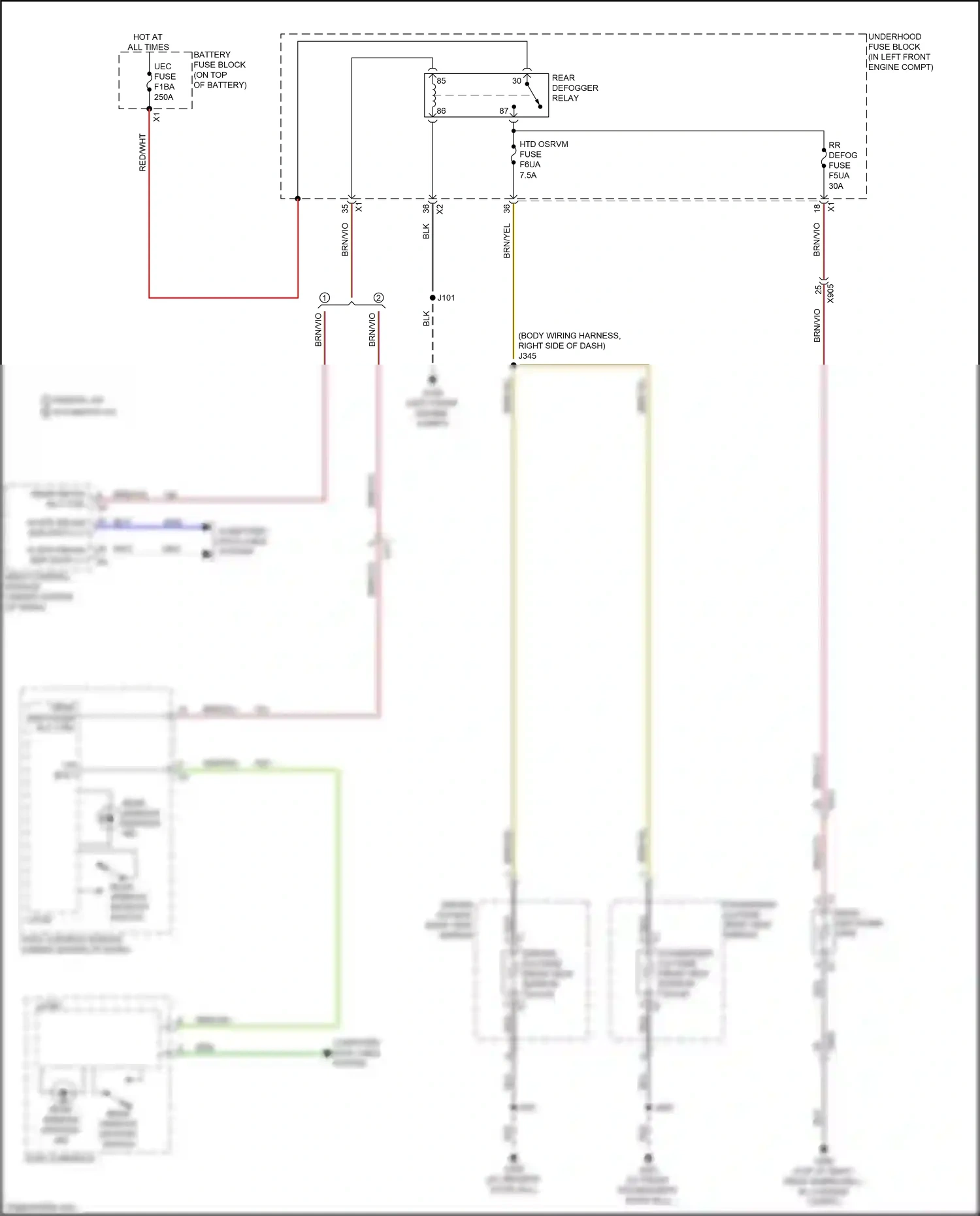 Chevrolet Trax II (2023-2024) (left front engine compt) wiring diagram  (4 of 14)