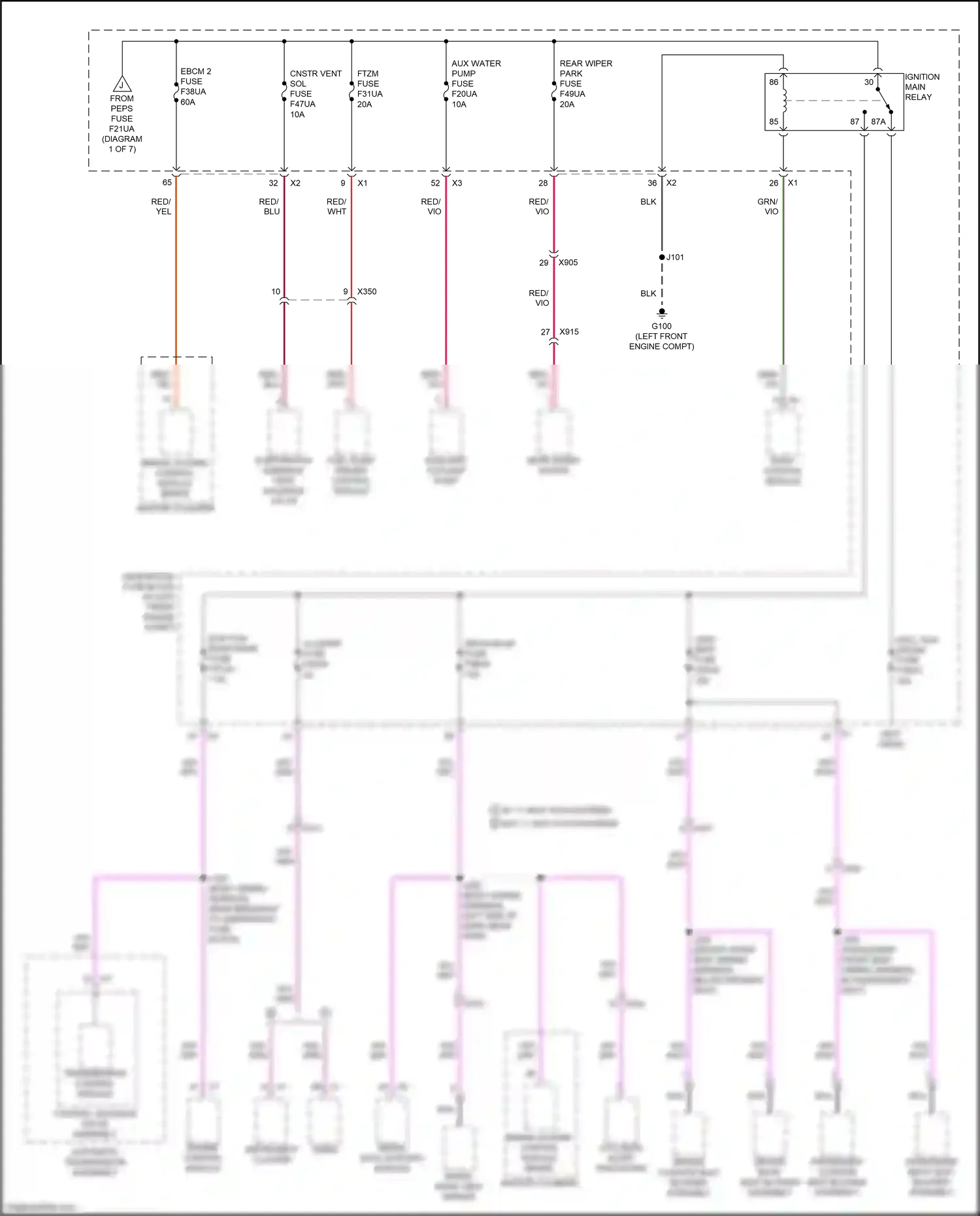 Chevrolet Trax II (2023-2024) (left front engine compt) wiring diagram  (9 of 14)