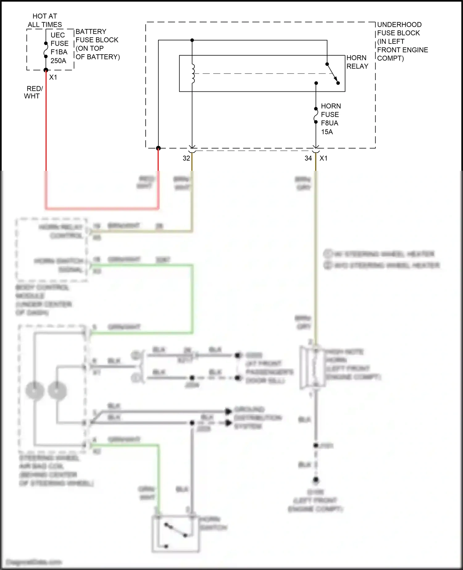 Chevrolet Trax II (2023-2024) (left front engine compt) wiring diagram  (7 of 14)