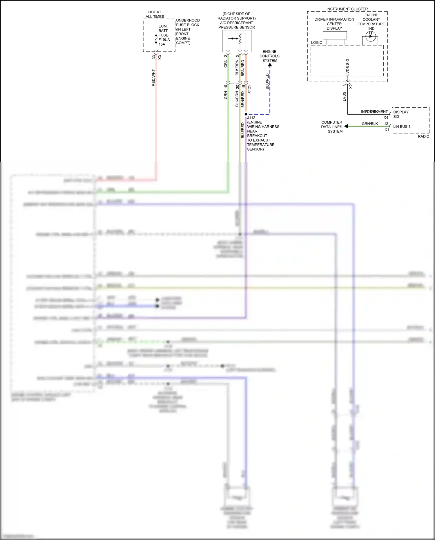 Chevrolet Trax II (2023-2024) (left front engine compt) wiring diagram  (3 of 14)
