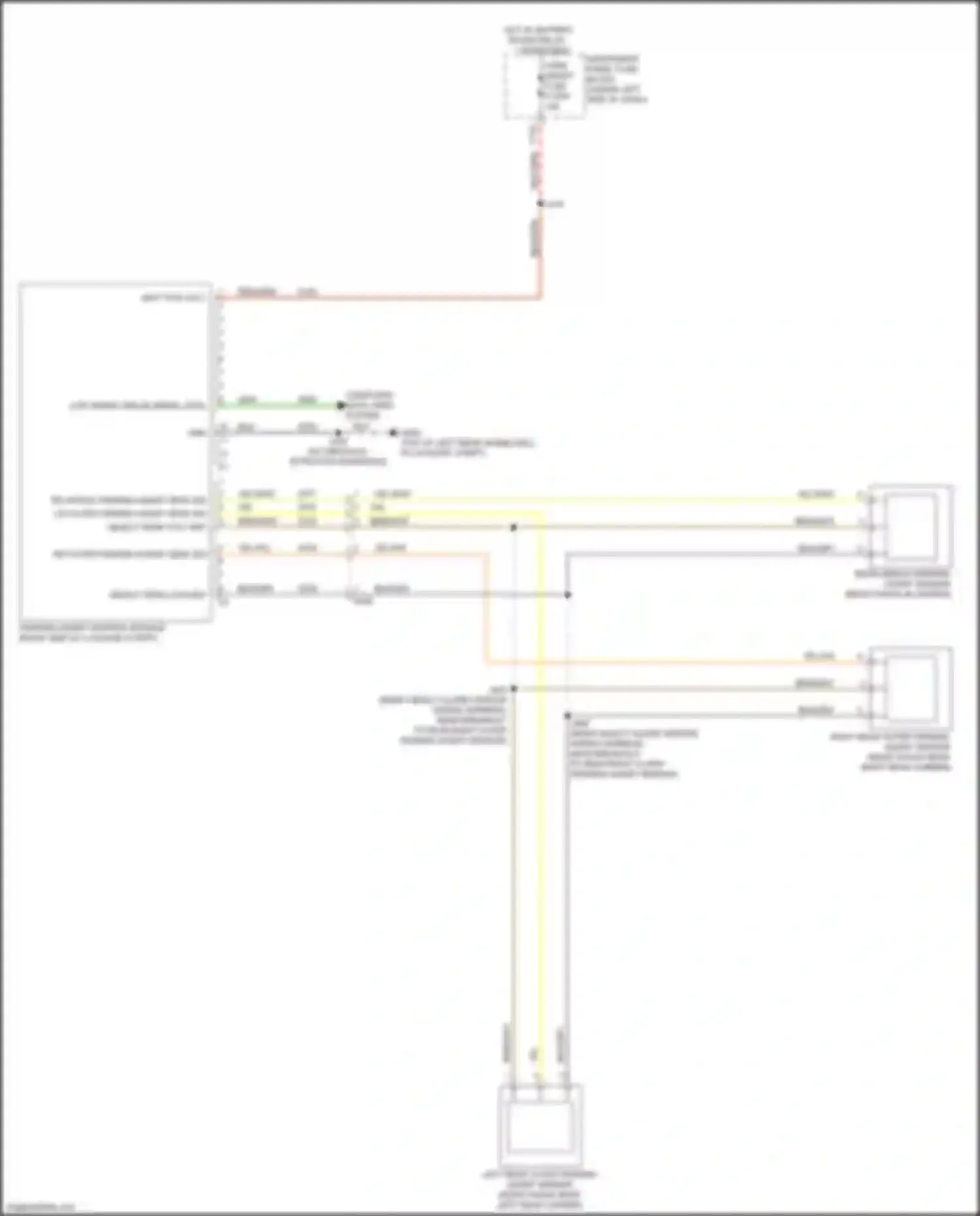 Wiring diagram right rear outer parking assist sensor for Chevrolet Trax II (2023-2024) (1 of 1)