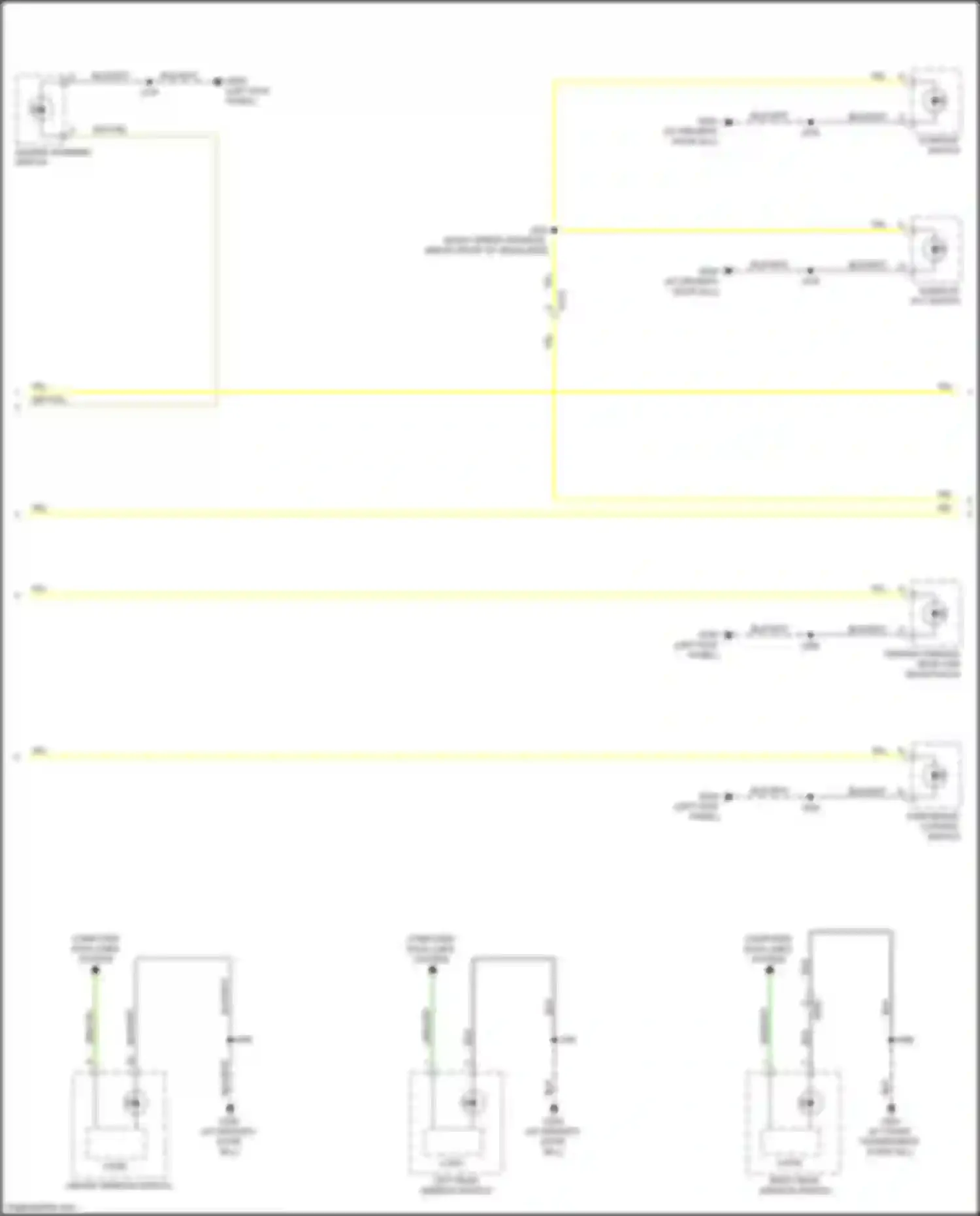 Wiring diagram sunroof switch for Chevrolet Trax II (2023-2024) (2 of 3)