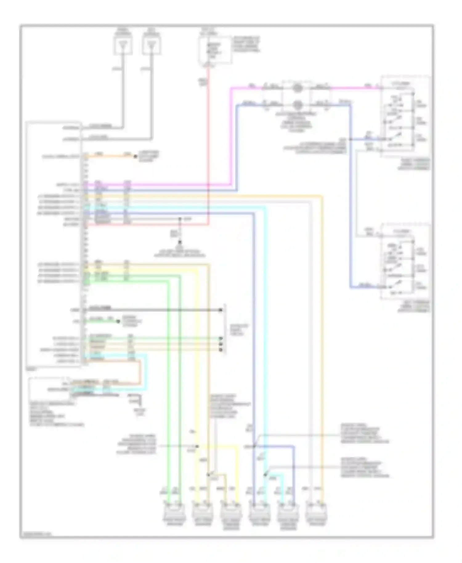 Uplander Chevrolet I (2004-2008): Radio circuit, without rear entertainment