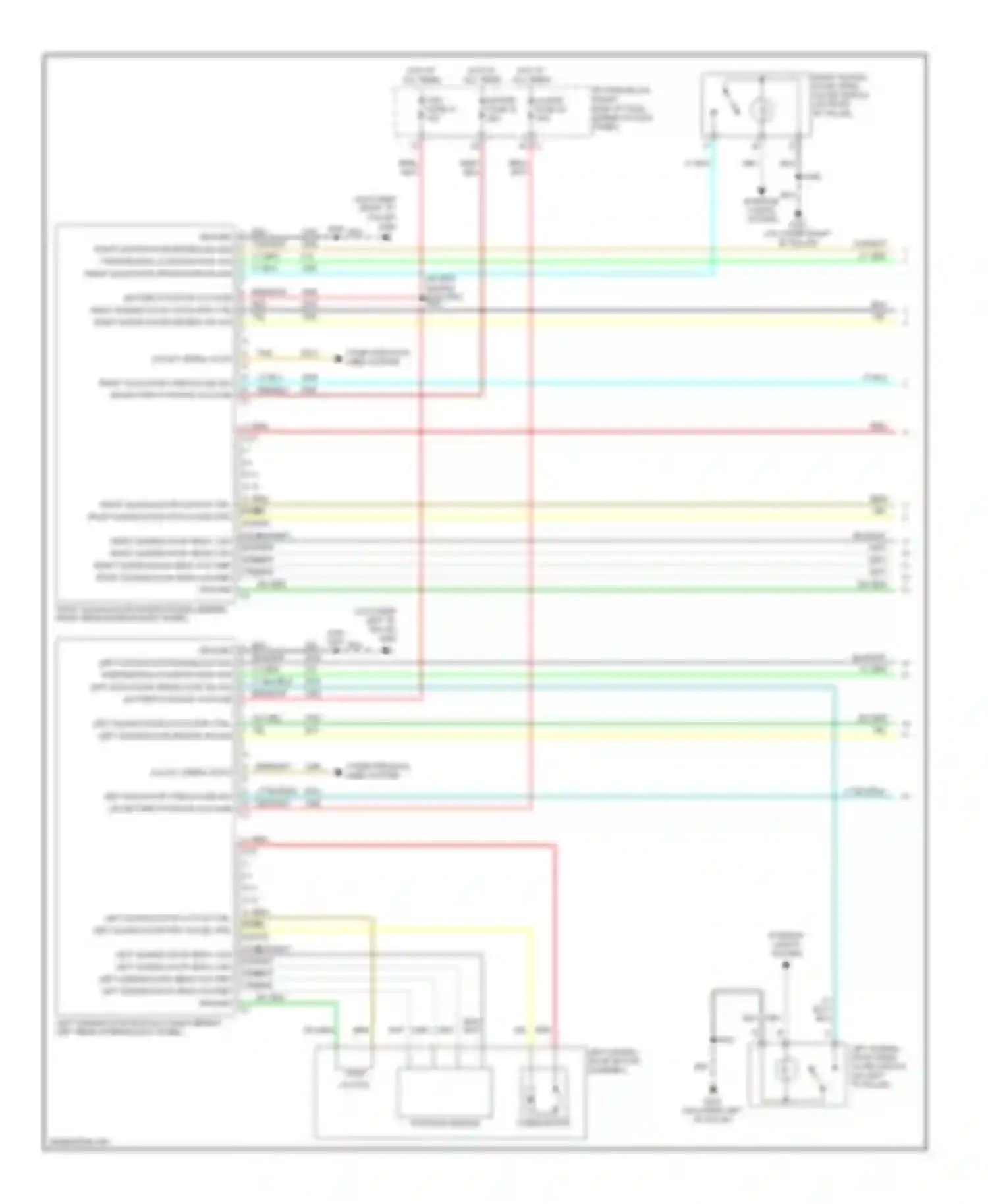 Uplander Chevrolet I (2004-2008): Right & left sliding door circuit (1 of 2)