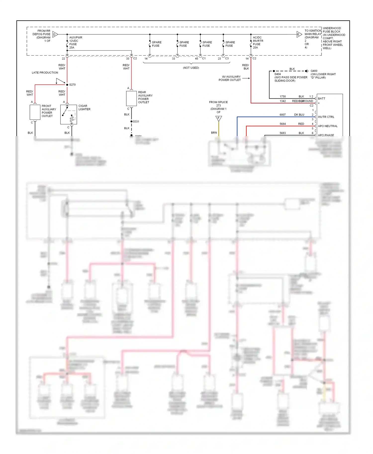 Chevrolet Uplander I (2004-2008) brn wiring diagram  (25 of 39)
