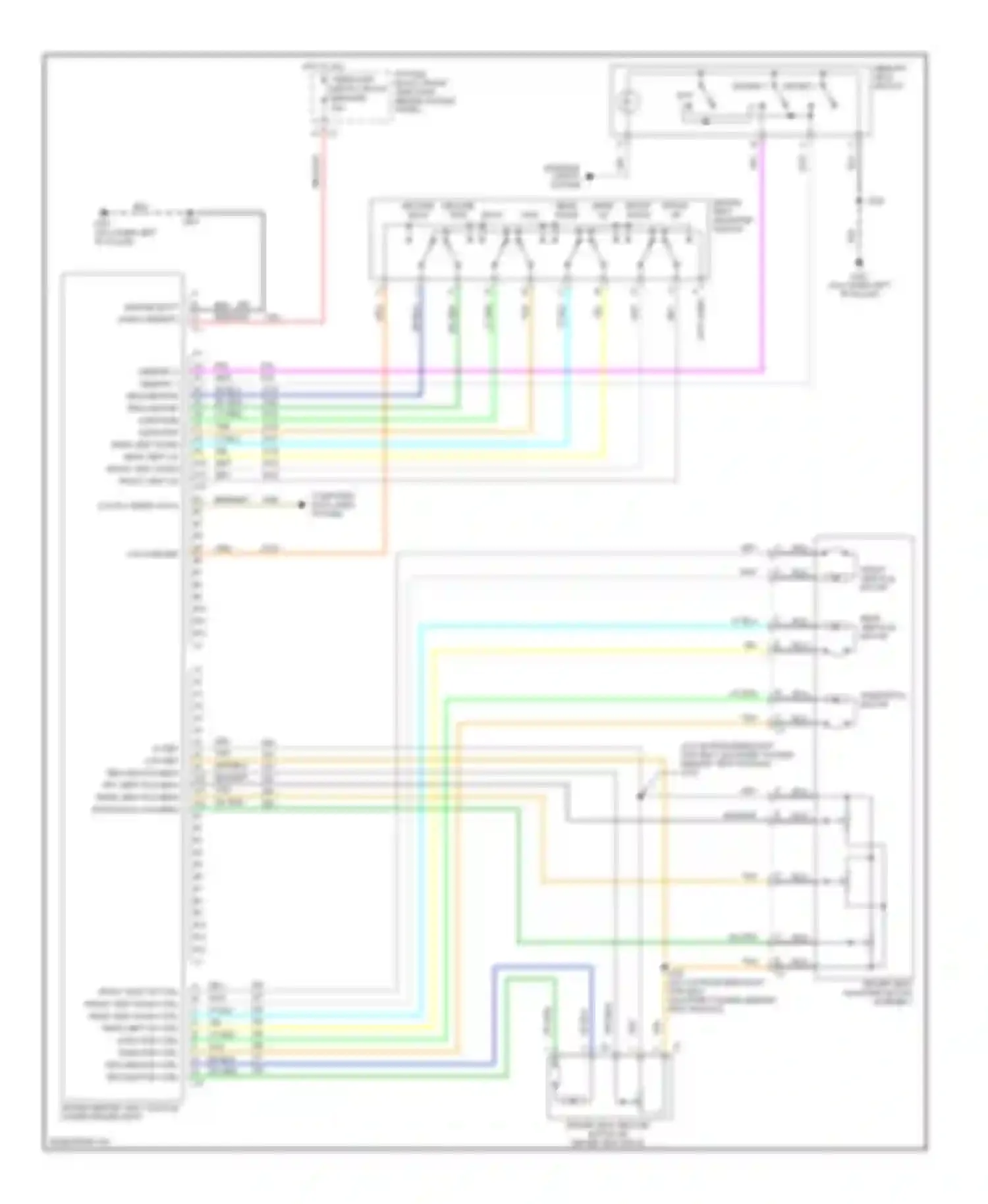 Wiring diagram driver seat adjuster motor assembly for Chevrolet Uplander I (2004-2008) (1 of 1)