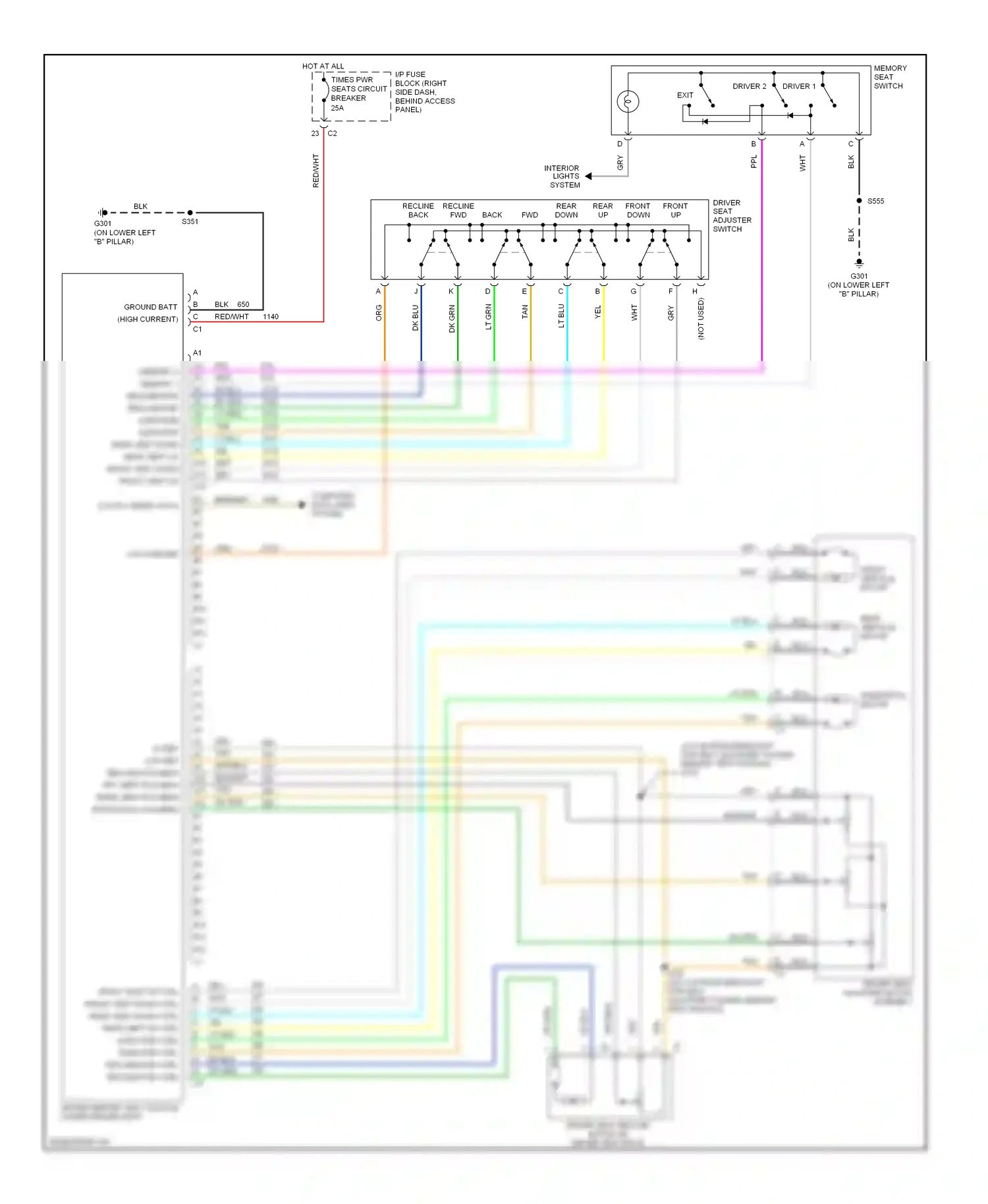 Chevrolet Uplander I (2004-2008) exit wiring diagram  (1 of 1)