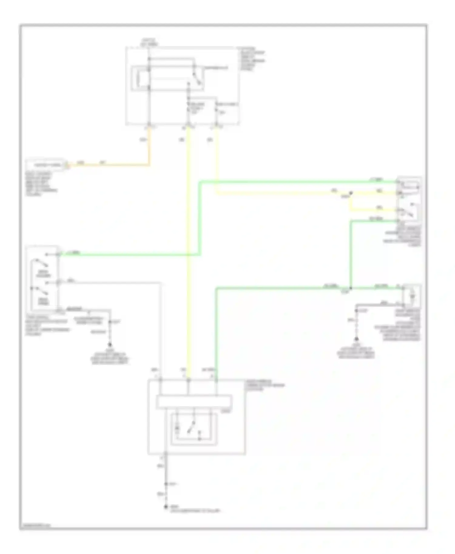 Wiring diagram w/ intermittent wiper system for Chevrolet Uplander I (2004-2008)