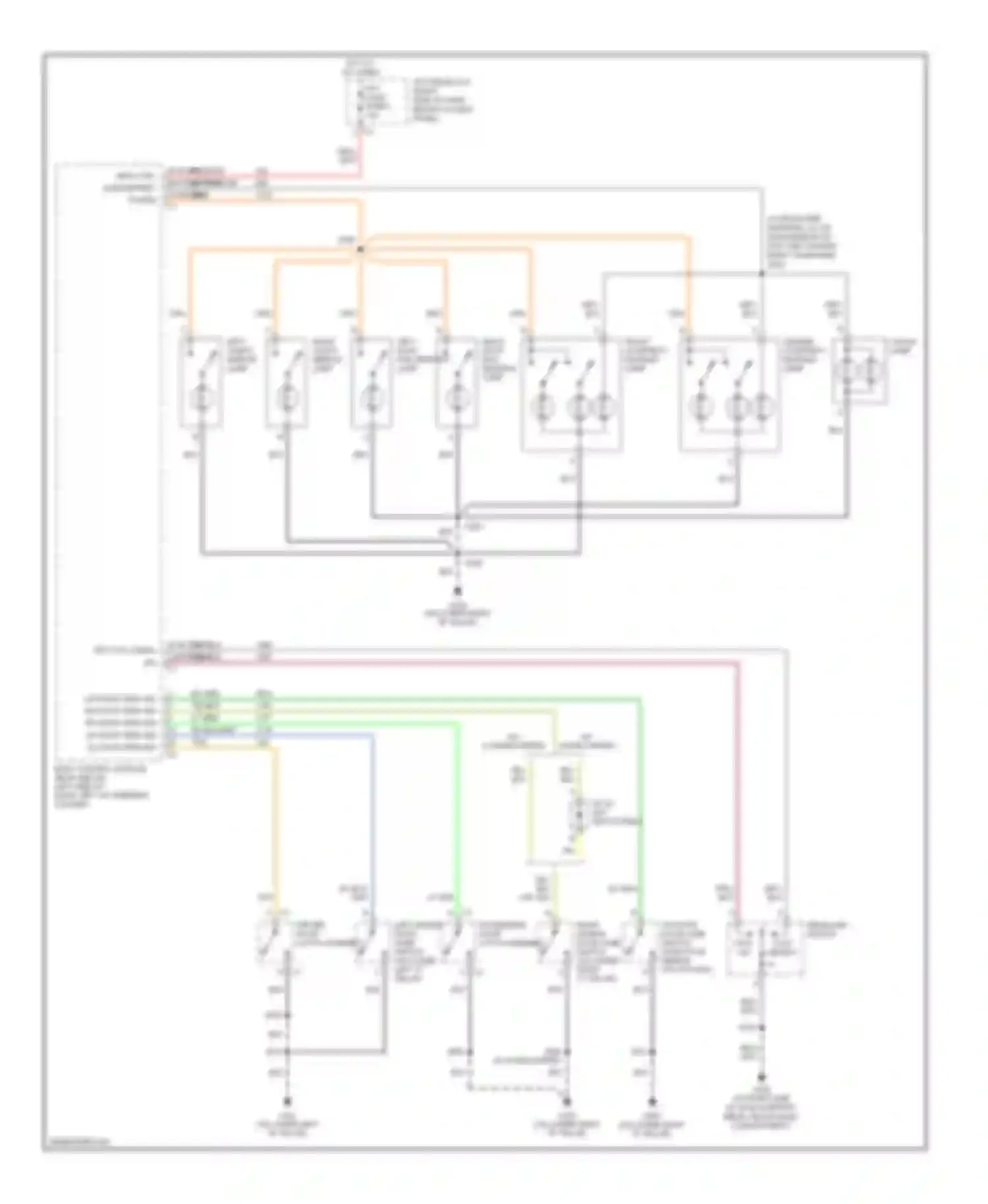 Wiring diagram front courtesy/ reading lamp for Chevrolet Uplander I (2004-2008)