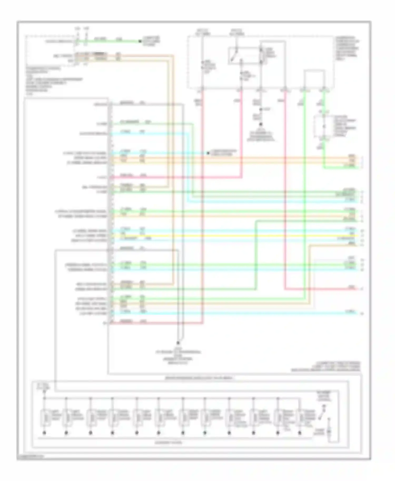Wiring diagram door locks system navigation system for Chevrolet Uplander I (2004-2008)