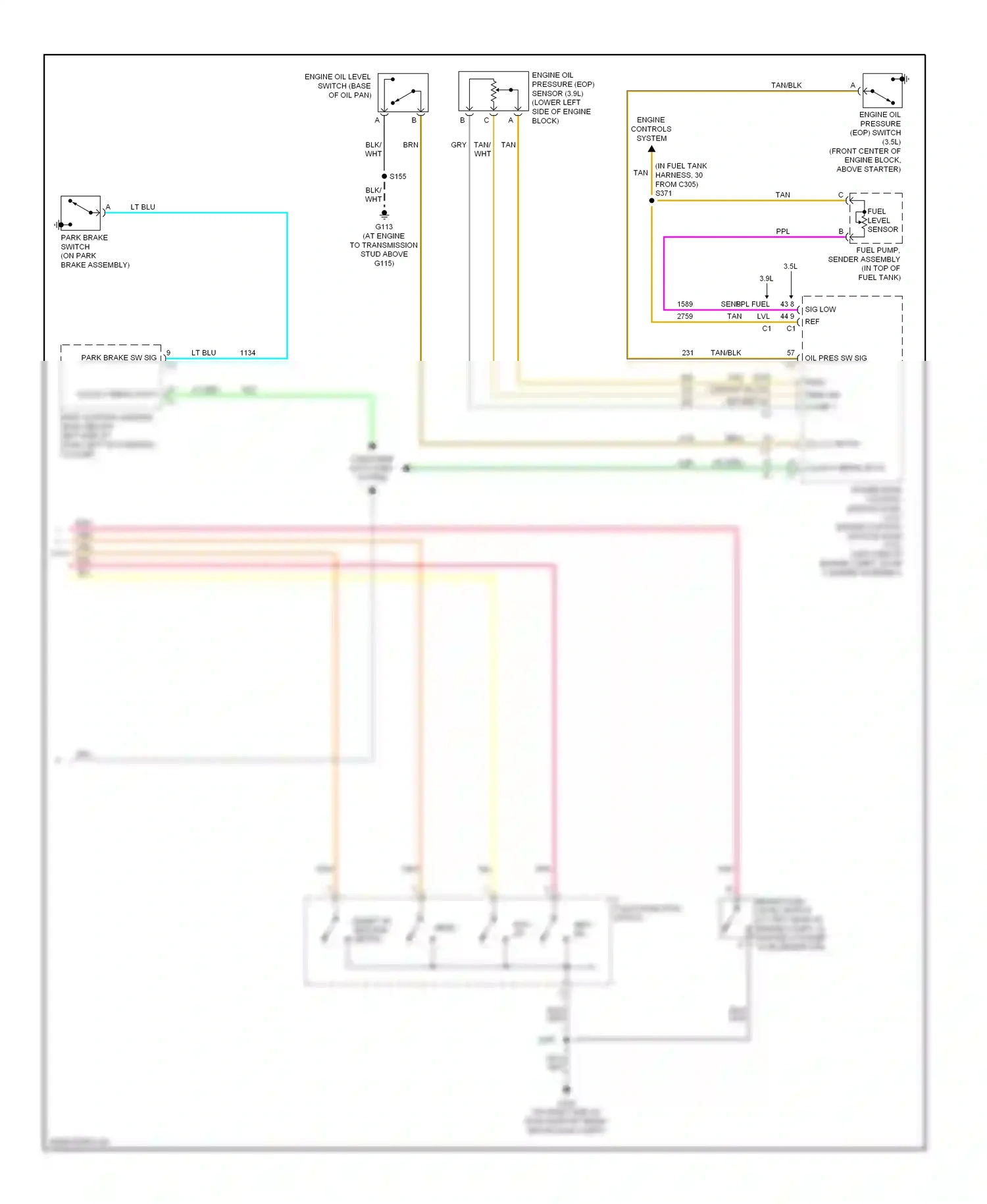 Wiring diagram info up info dn for Chevrolet Uplander I (2004-2008) (1 of 1)