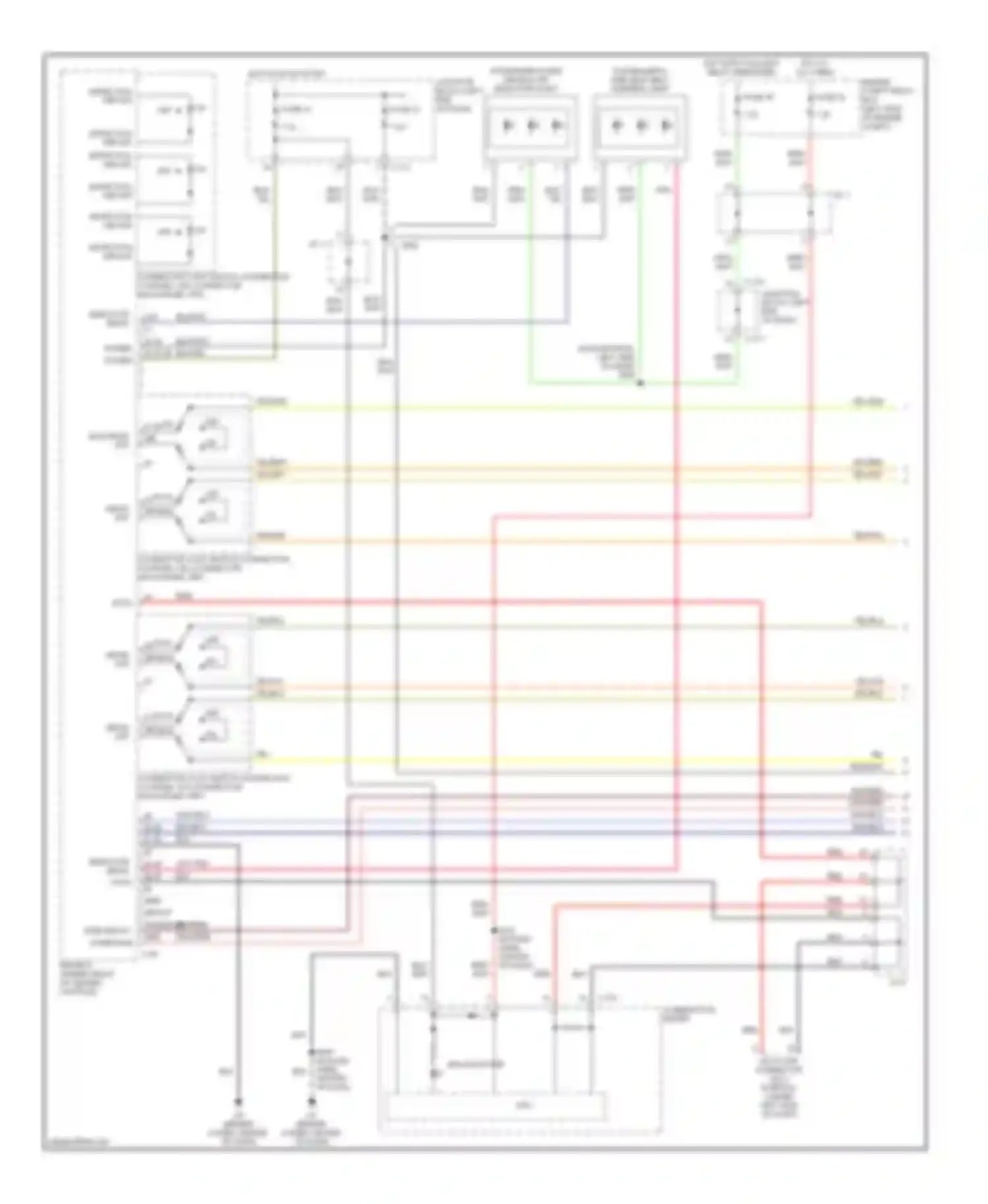 Wiring diagram passenger's side seat belt warning light for Chevrolet Uplander I (2004-2008) (1 of 1)