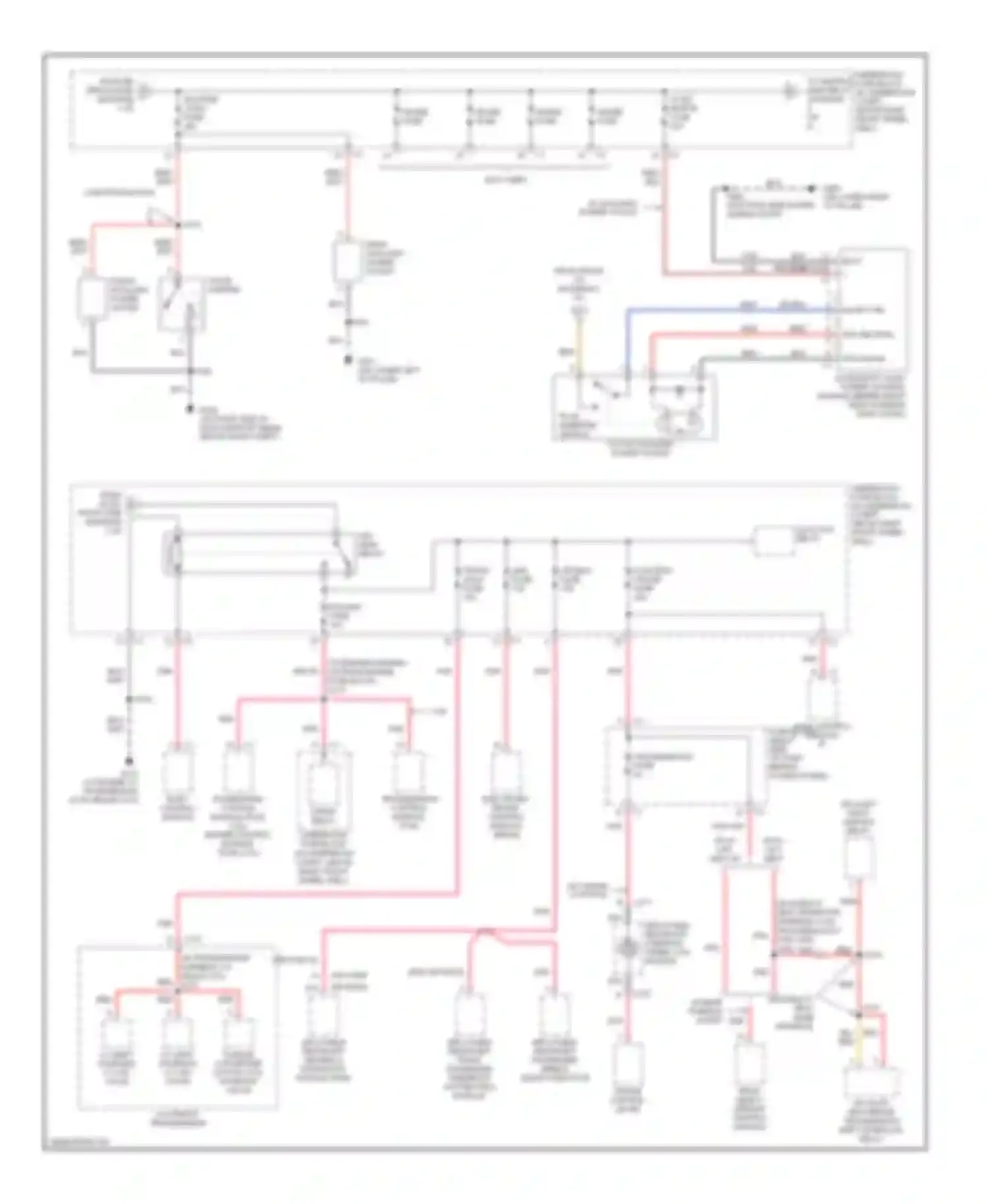 Wiring diagram inflatable restraint passenger airbag on/off indicator for Chevrolet Uplander I (2004-2008)