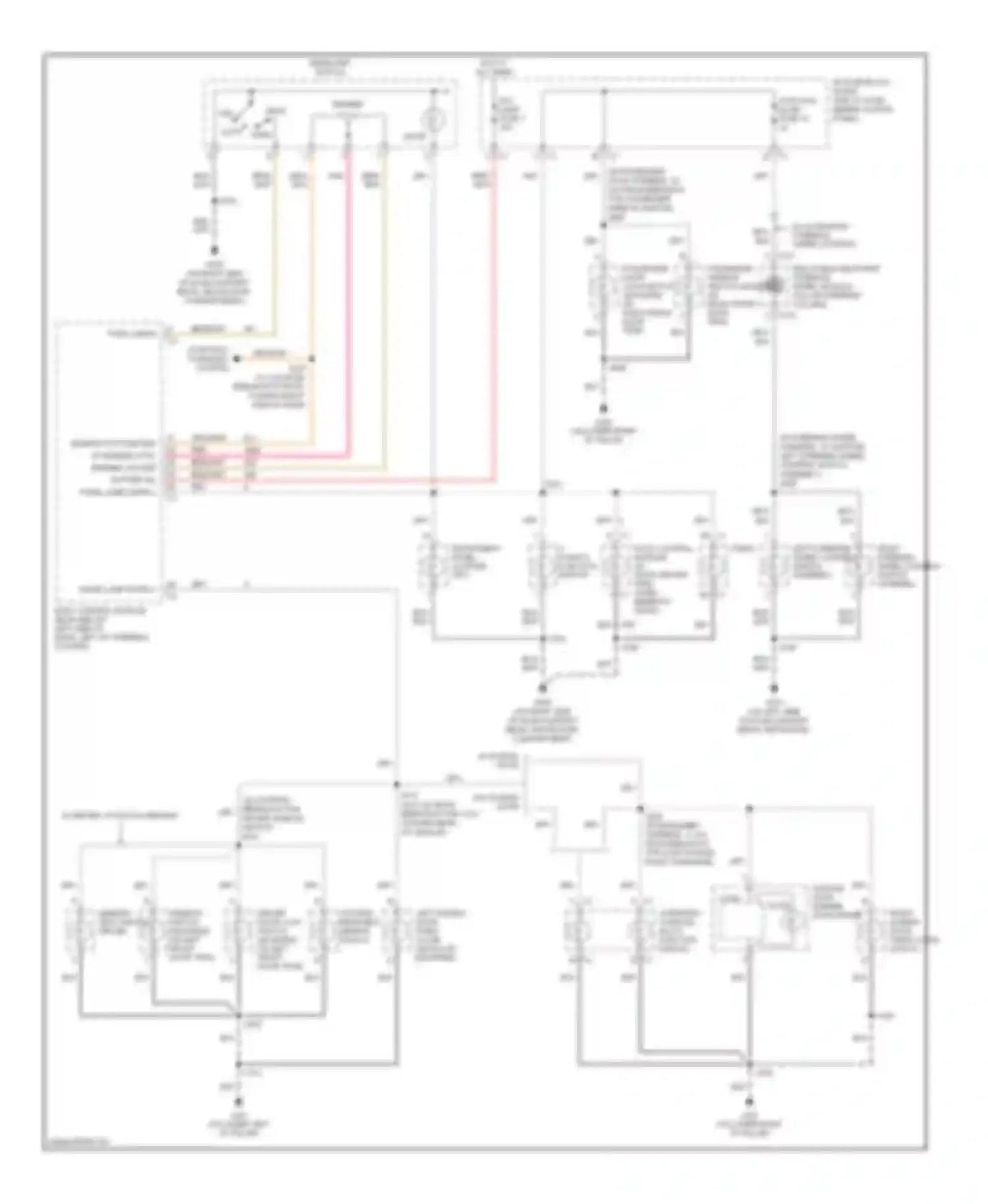 Wiring diagram w/ driver 2 position memory for Chevrolet Uplander I (2004-2008) (1 of 1)