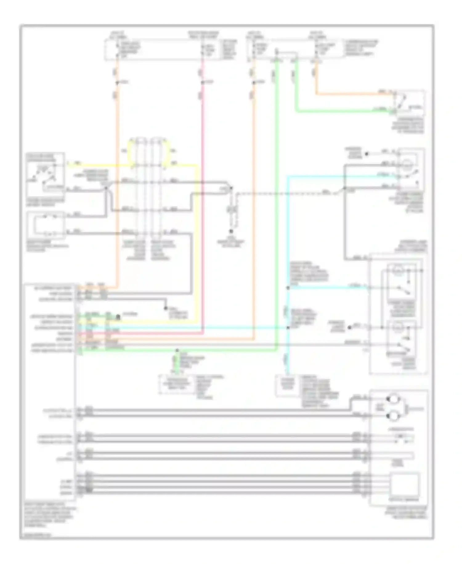 Venture Chevrolet I (1996-2005): Right sliding door circuit