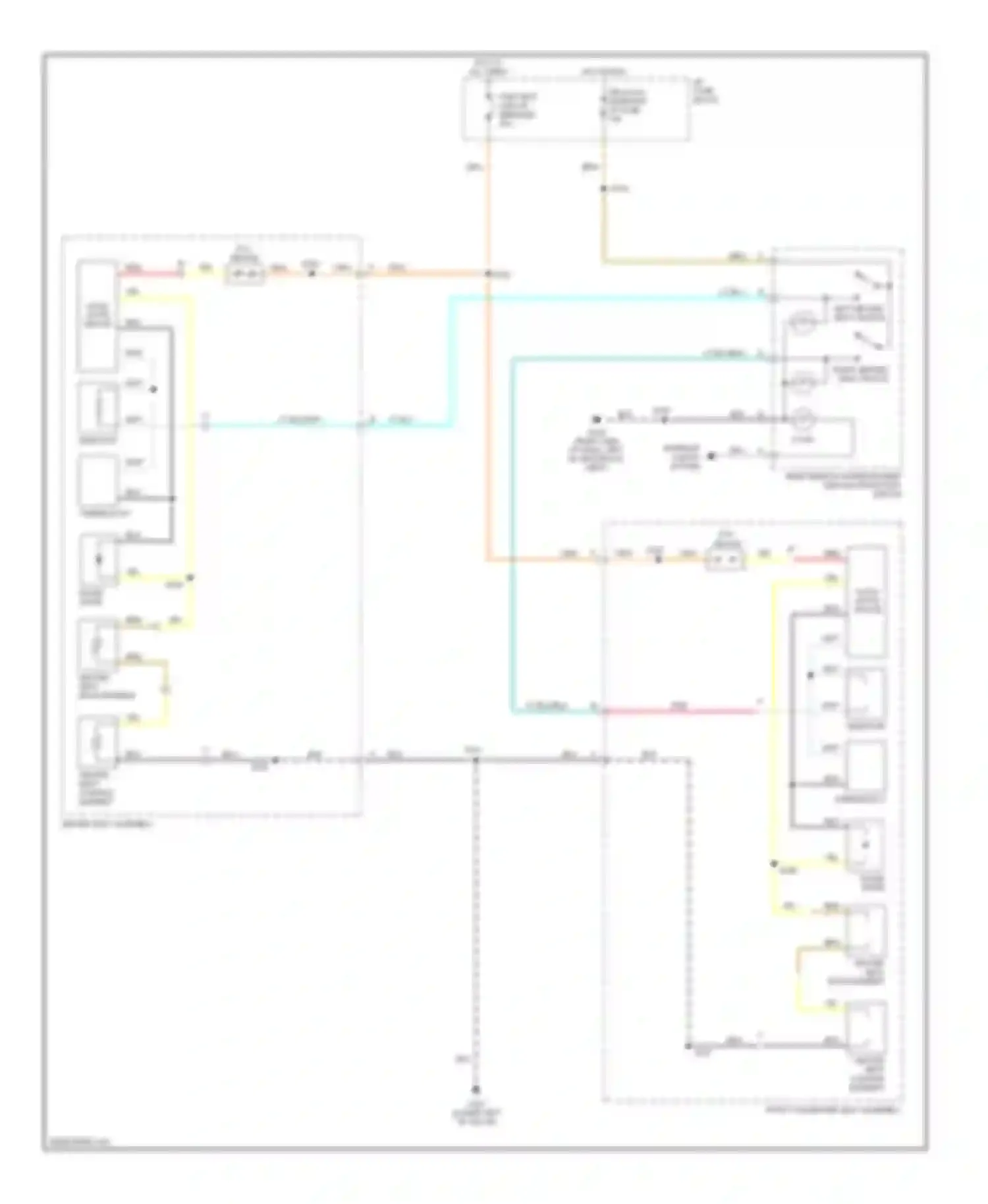 Wiring diagram rear window wiper/washer and multifunction switch for Chevrolet Venture I (1996-2005) (1 of 1)