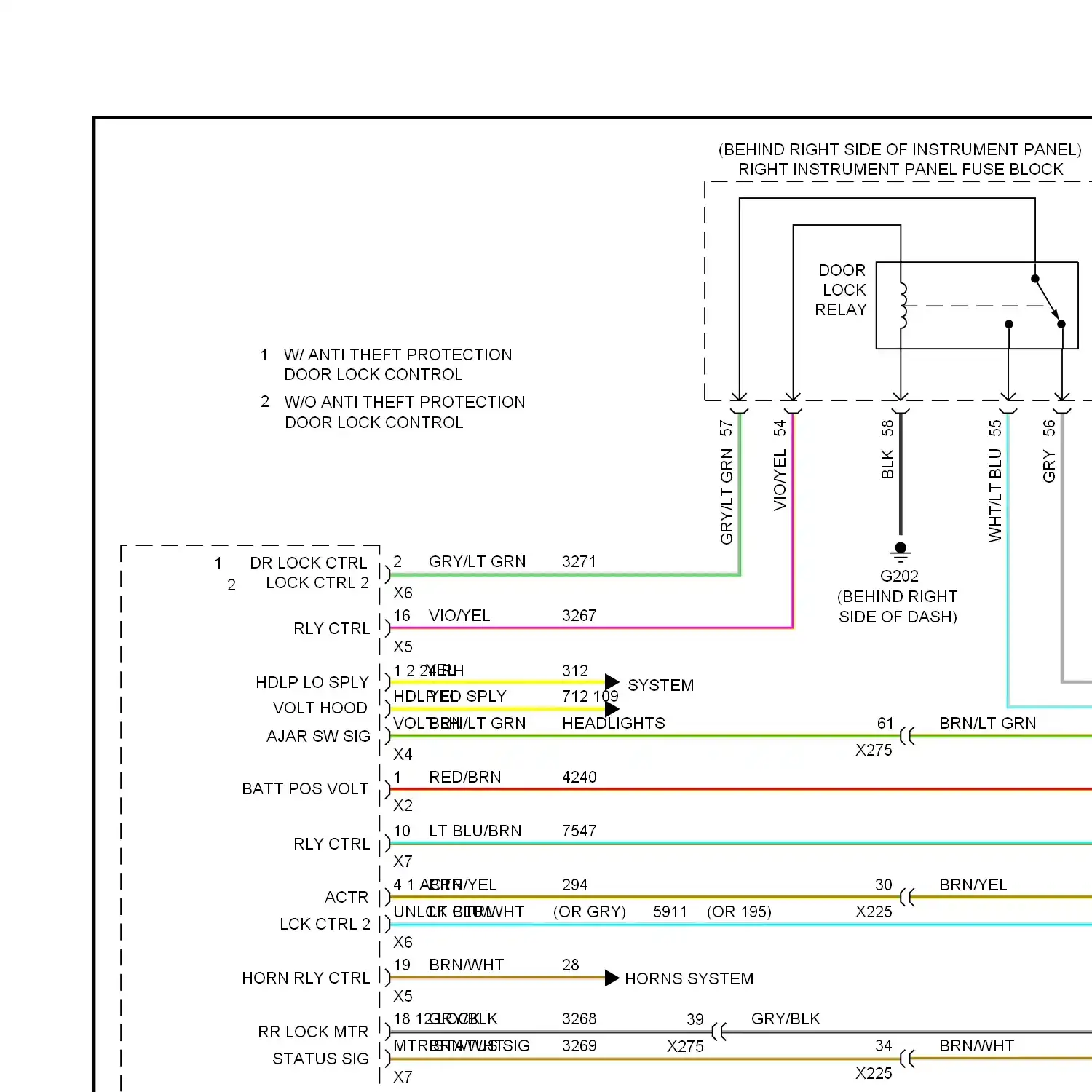 demo - Forced entry circuit, without passive keyless entry (1 of 2) Forced entry circuit, without passive keyless entry (1 of 2)