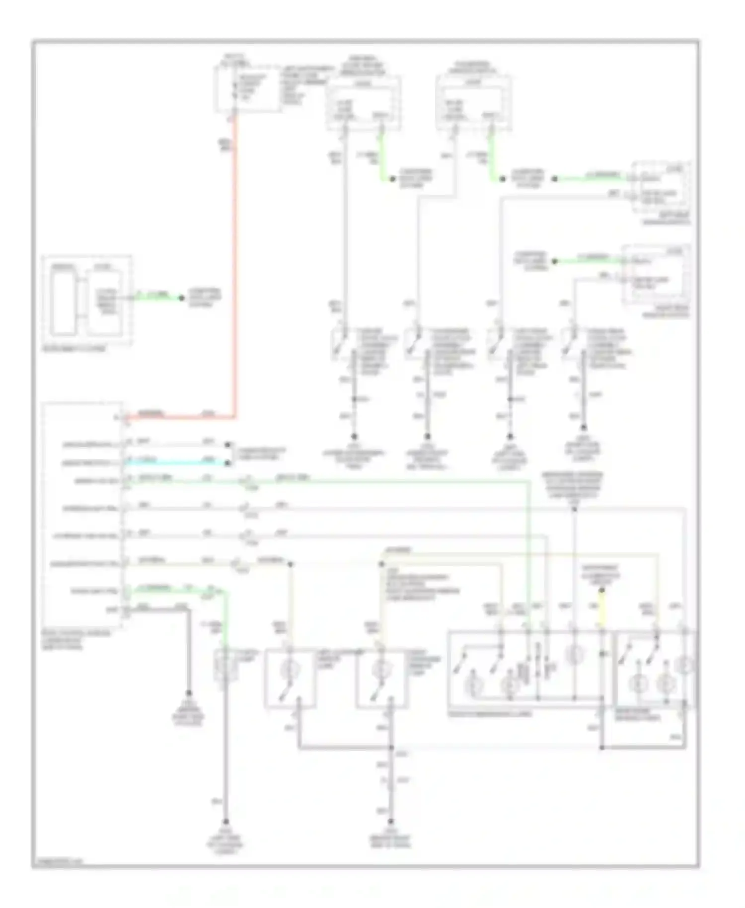 Volt Chevrolet I (2010-2015): Courtesy lamps circuit