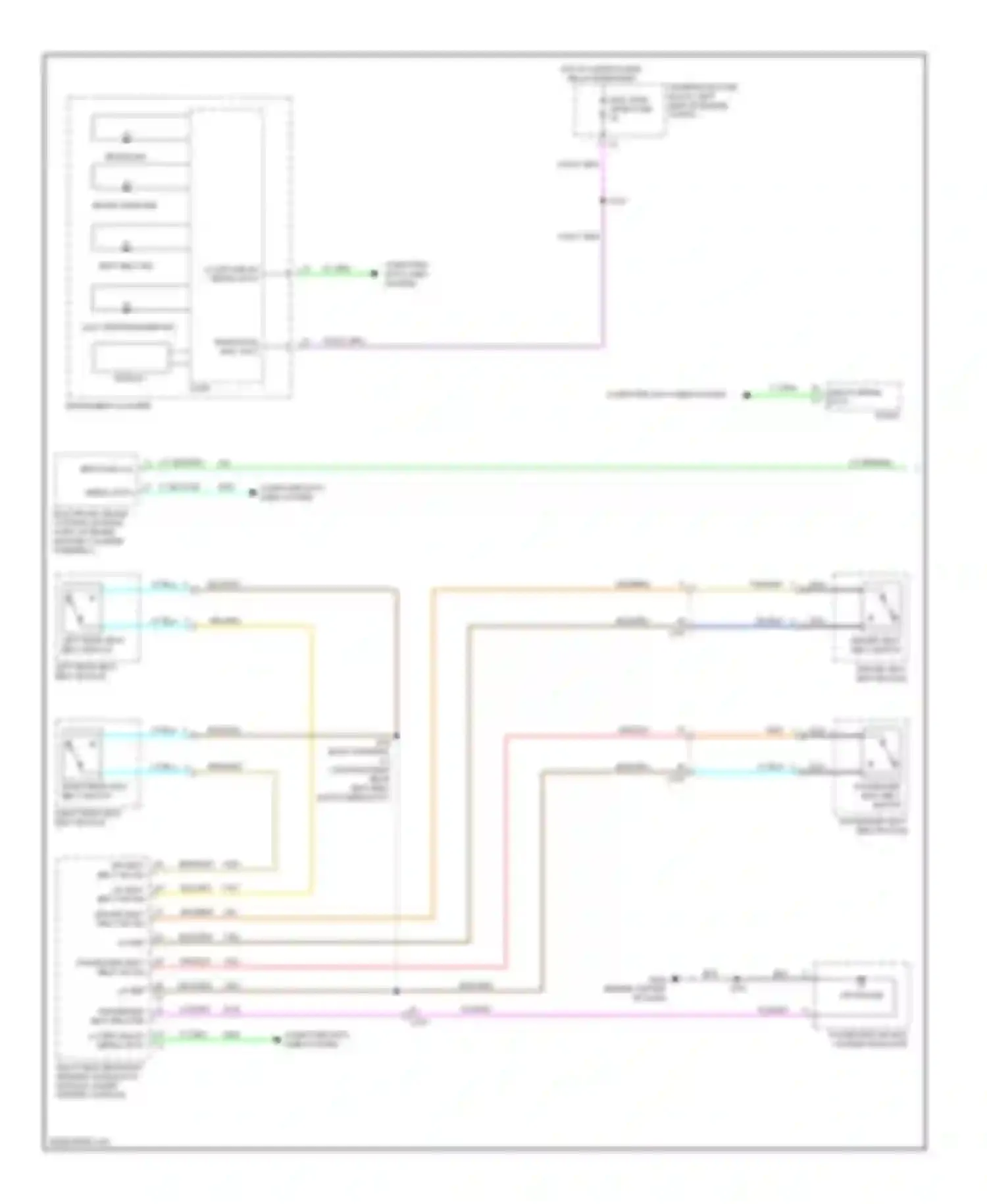Volt Chevrolet I (2010-2015): Warning systems circuit (1 of 2)