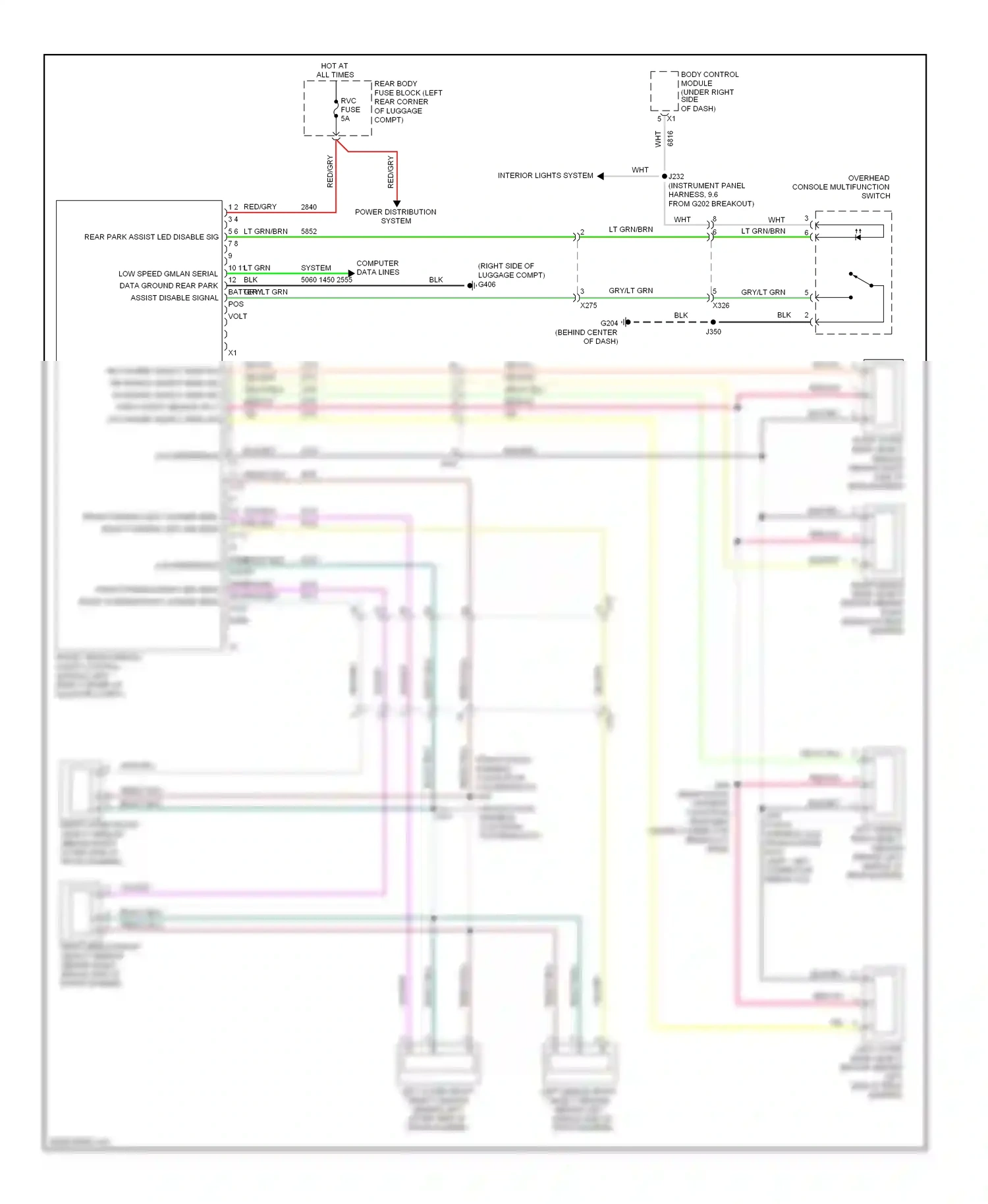 Chevrolet Volt I (2010-2015) left middle front object sensor (behind left middle side of front bumper) wiring diagram  (1 of 1)