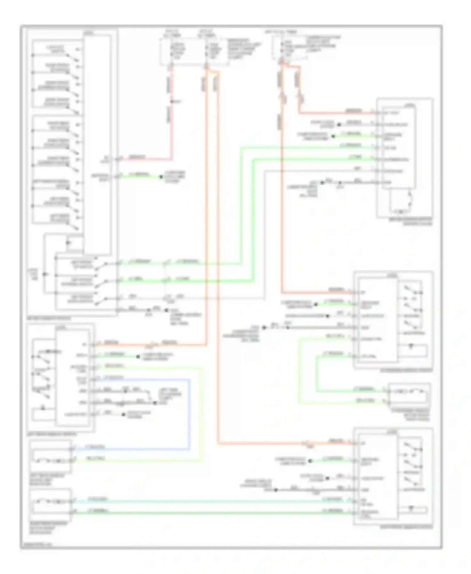 Wiring diagram left rear down switch for Chevrolet Volt I (2010-2015) (1 of 1)