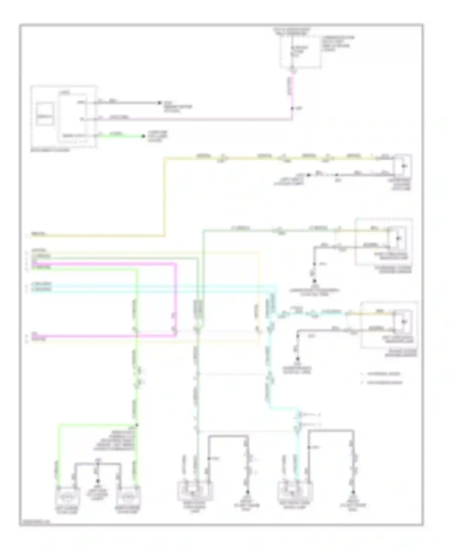 Wiring diagram left turn signal repeater lamp for Chevrolet Volt I (2010-2015) (1 of 2)