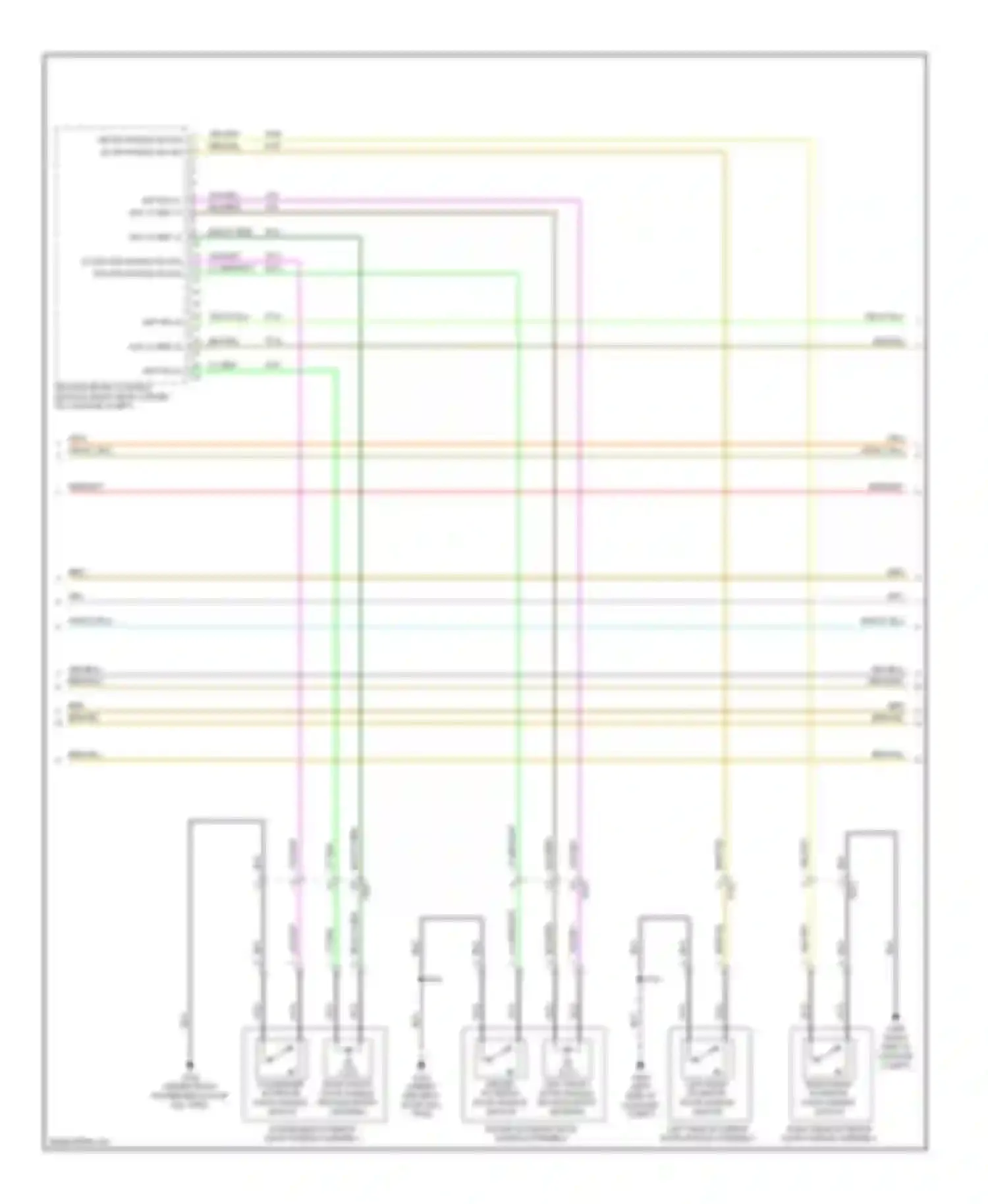 Wiring diagram right rear exterior door handle switch for Chevrolet Volt I (2010-2015) (1 of 2)