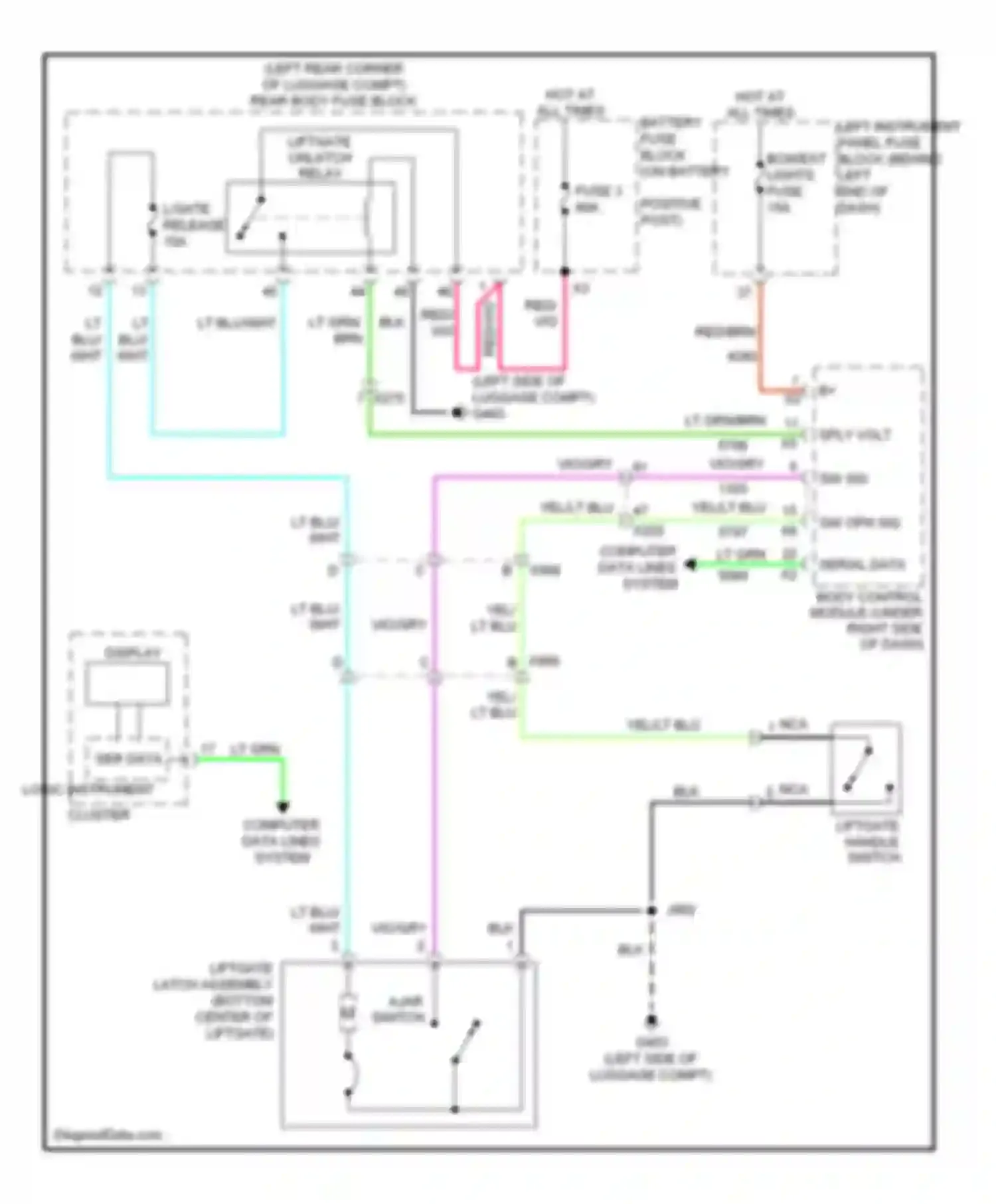 Wiring diagram sw opn sig for Chevrolet Volt I (2010-2015) (1 of 1)