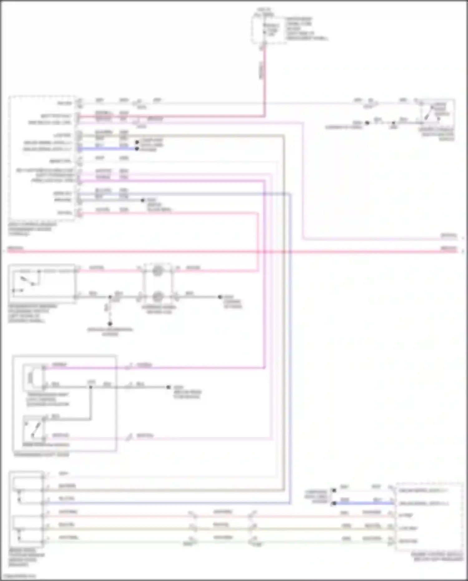 Wiring diagram center console multi-function switch for Chevrolet Volt II (2015-2019) (5 of 5)