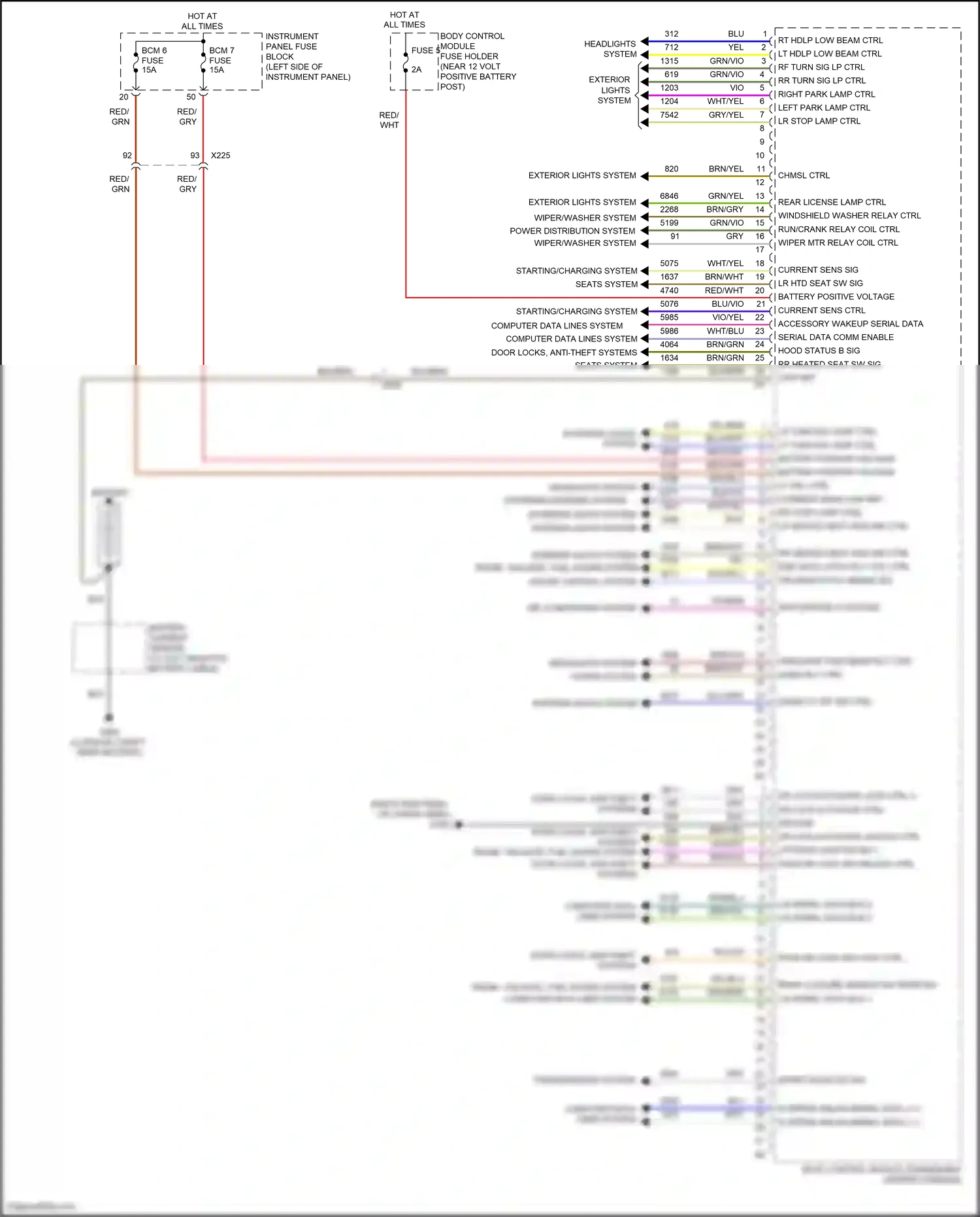 Chevrolet Volt II (2015-2019) chmsl ctrl wiring diagram  (1 of 2)