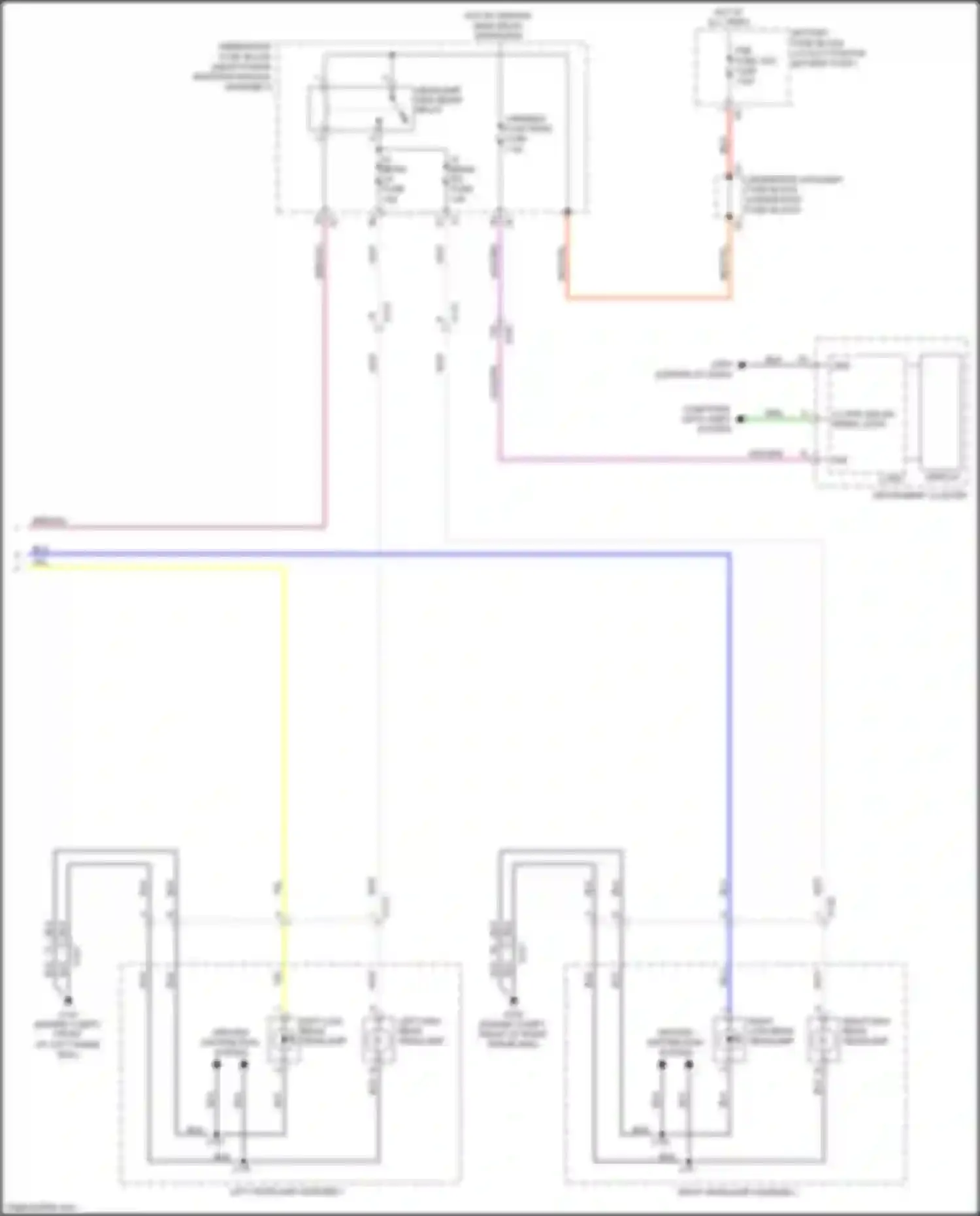 Wiring diagram headlamp high beam relay for Chevrolet Volt II (2015-2019) (1 of 2)