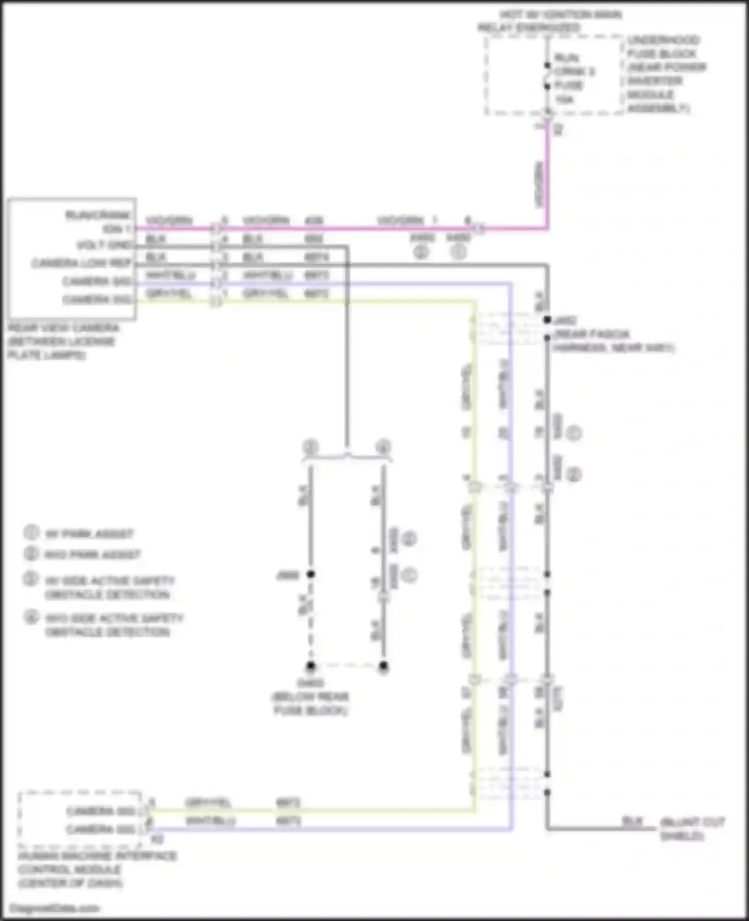 Wiring diagram rear view camera for Chevrolet Volt II (2015-2019) (3 of 3)