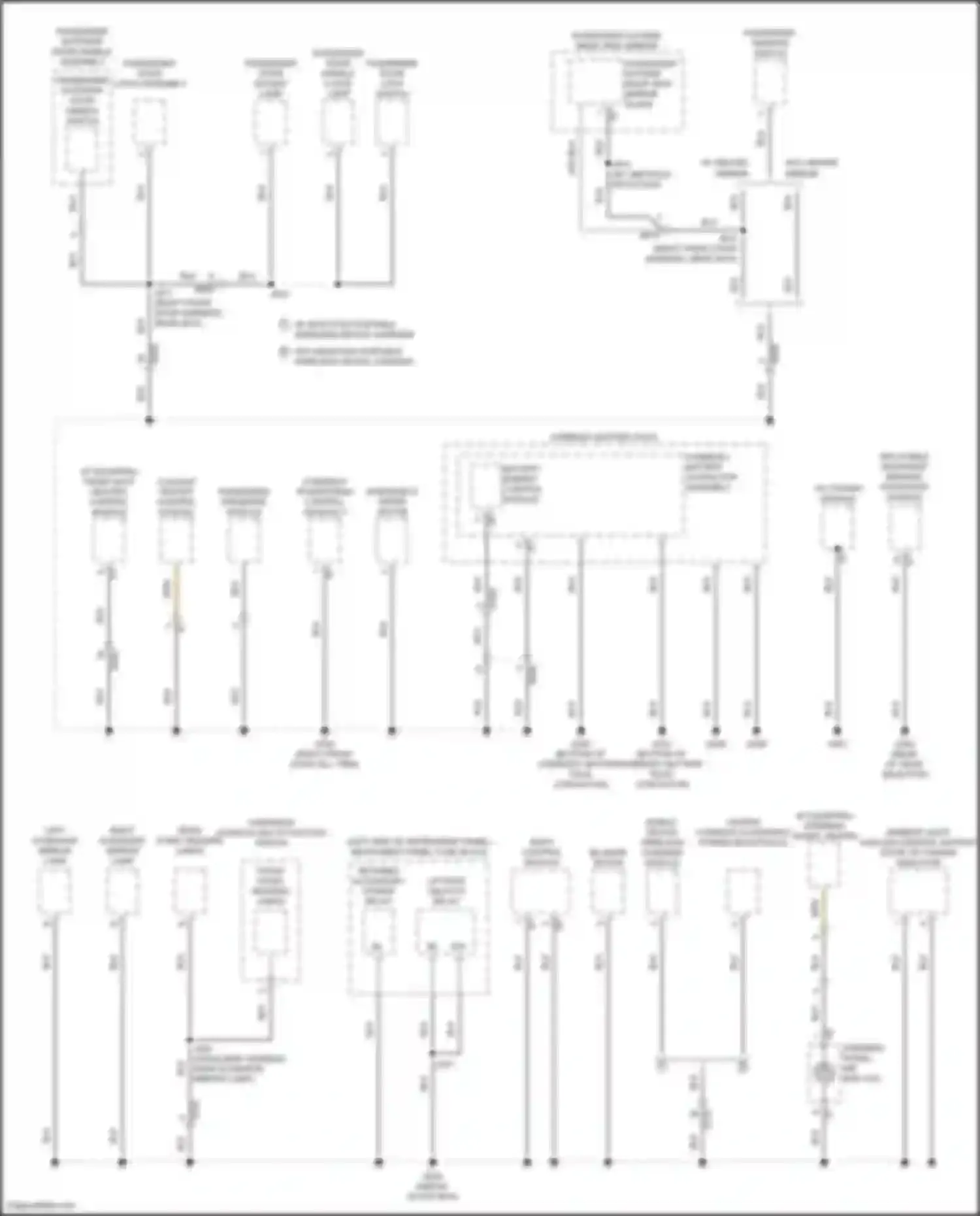 Wiring diagram right sunshade mirror lamp for Chevrolet Volt II (2015-2019) (2 of 2)