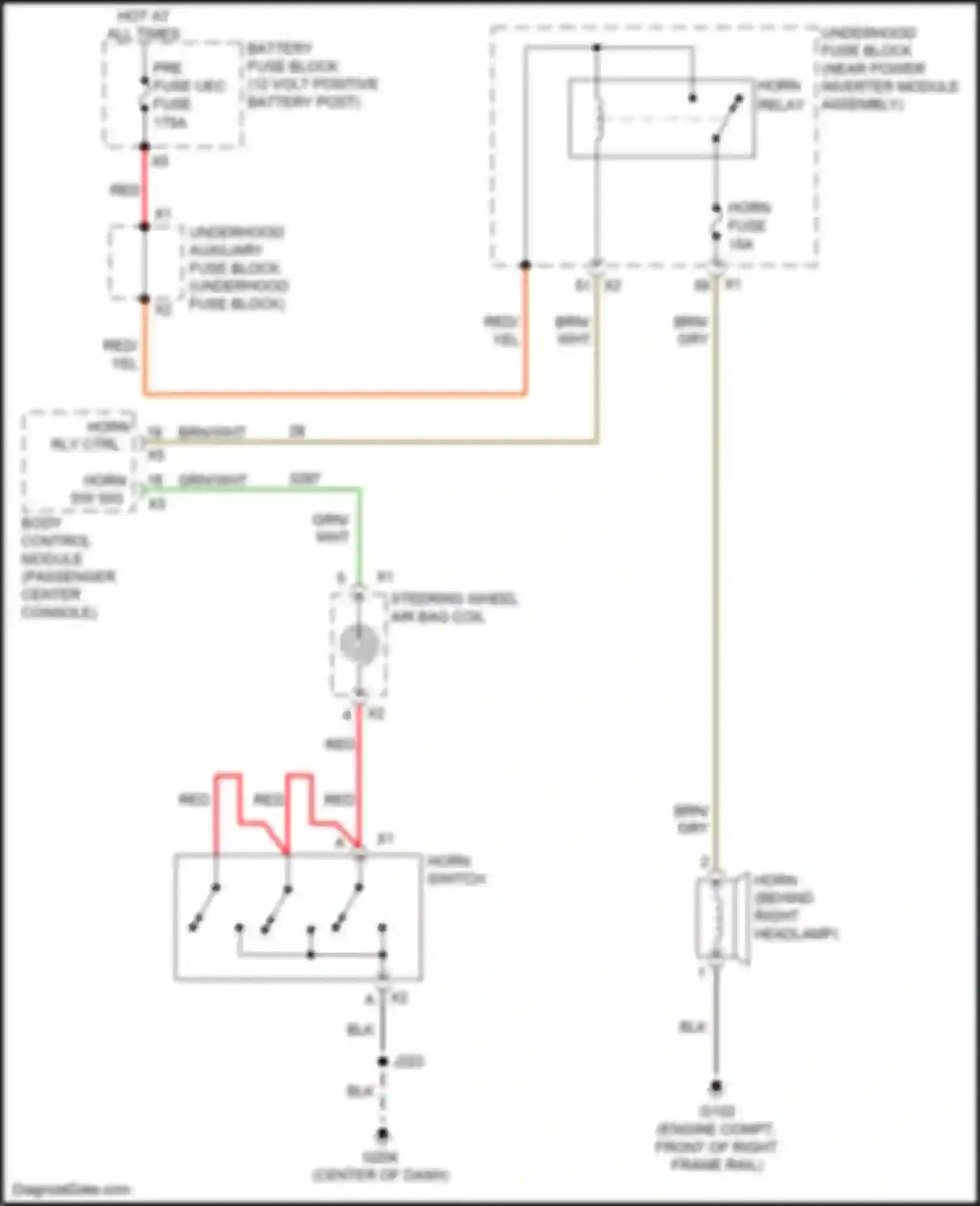 Wiring diagram underhood auxiliary fuse block for Chevrolet Volt II (2015-2019) (4 of 5)