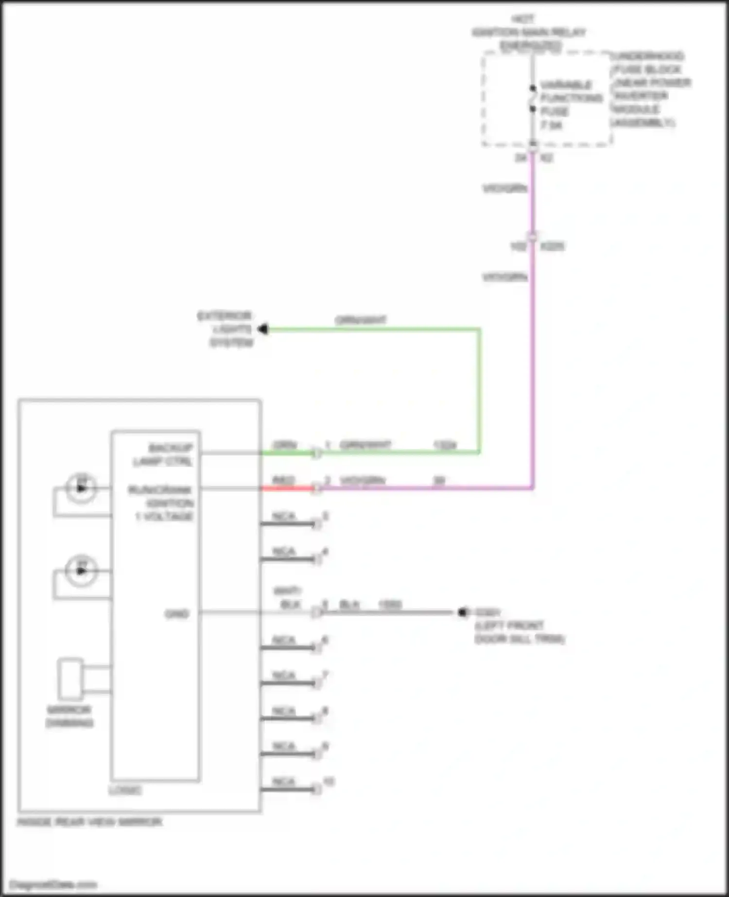 Wiring diagram underhood fuse block for Chevrolet Volt II (2015-2019) (17 of 30)