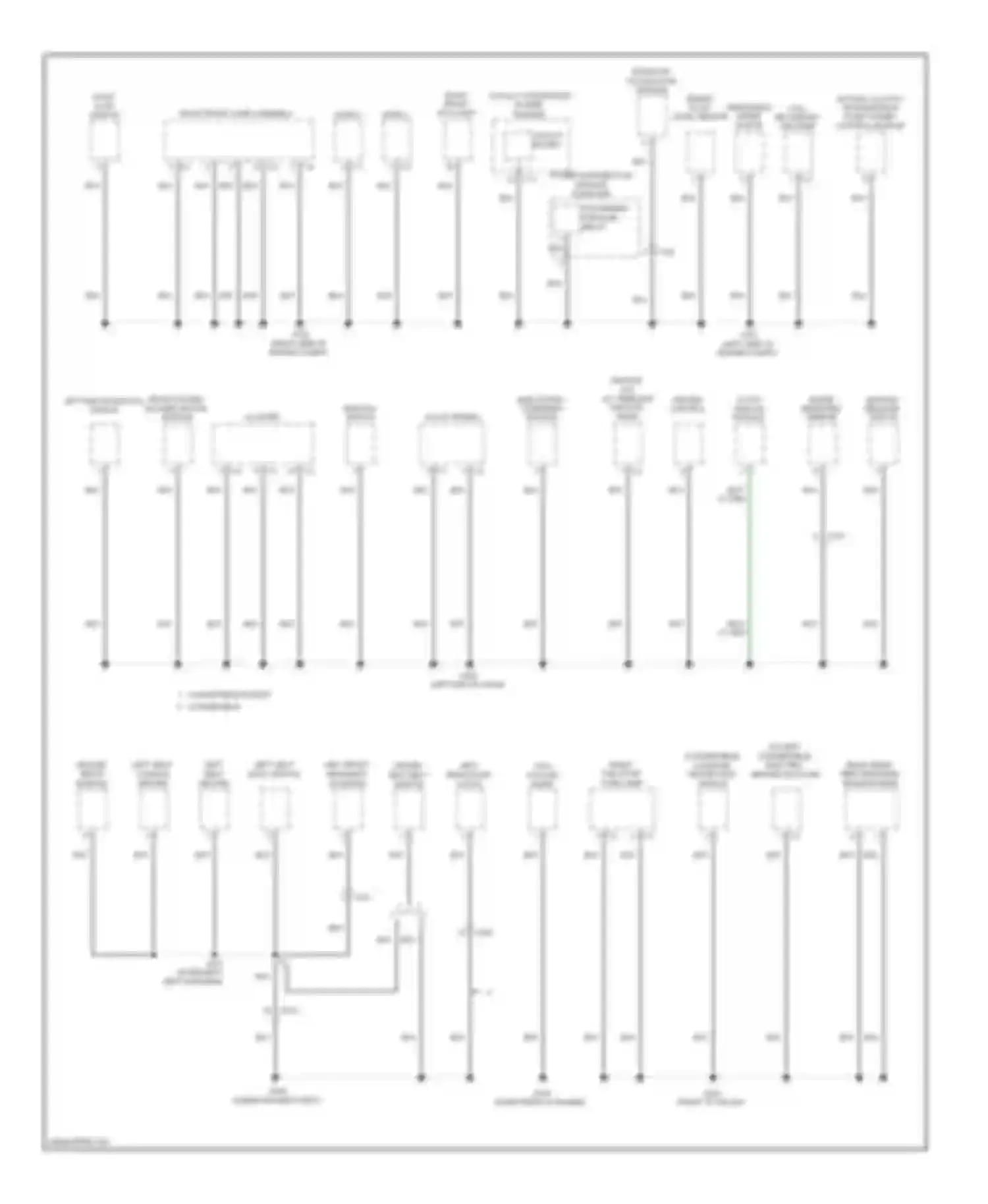 200 Chrysler I (2010-2014): Ground distribution circuit (1 of 3)