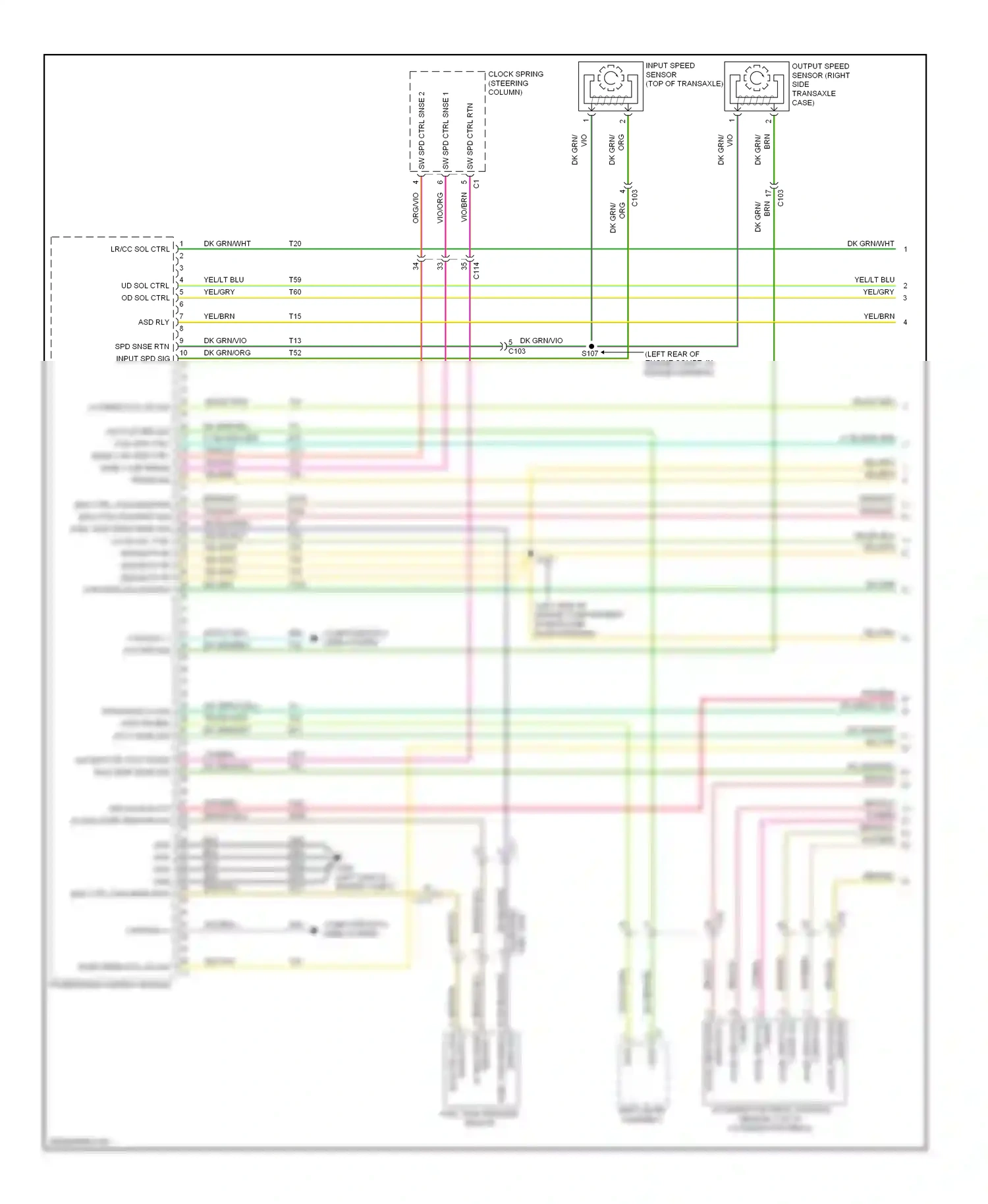 Chrysler 200 I (2010-2014) clock spring (steering column) wiring diagram  (1 of 3)