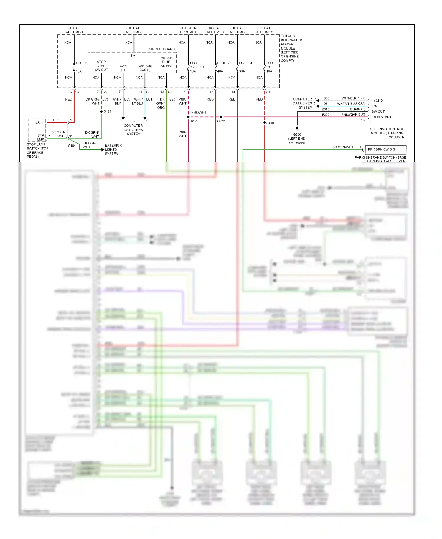 Chrysler 200 I (2010-2014) steering control module (steering column) wiring diagram  (2 of 5)