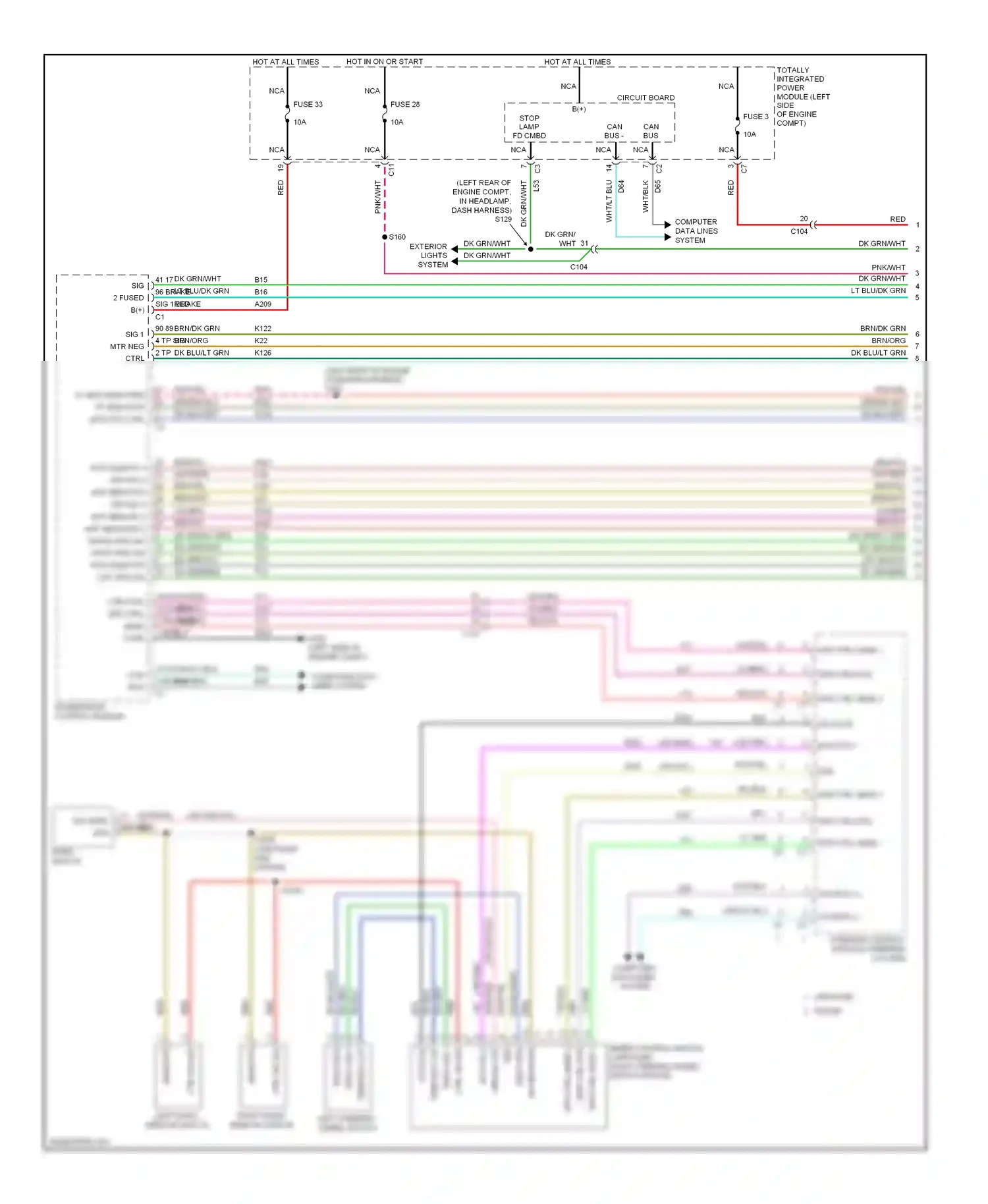 Chrysler 200 I (2010-2014) steering control module (steering column) wiring diagram  (1 of 5)