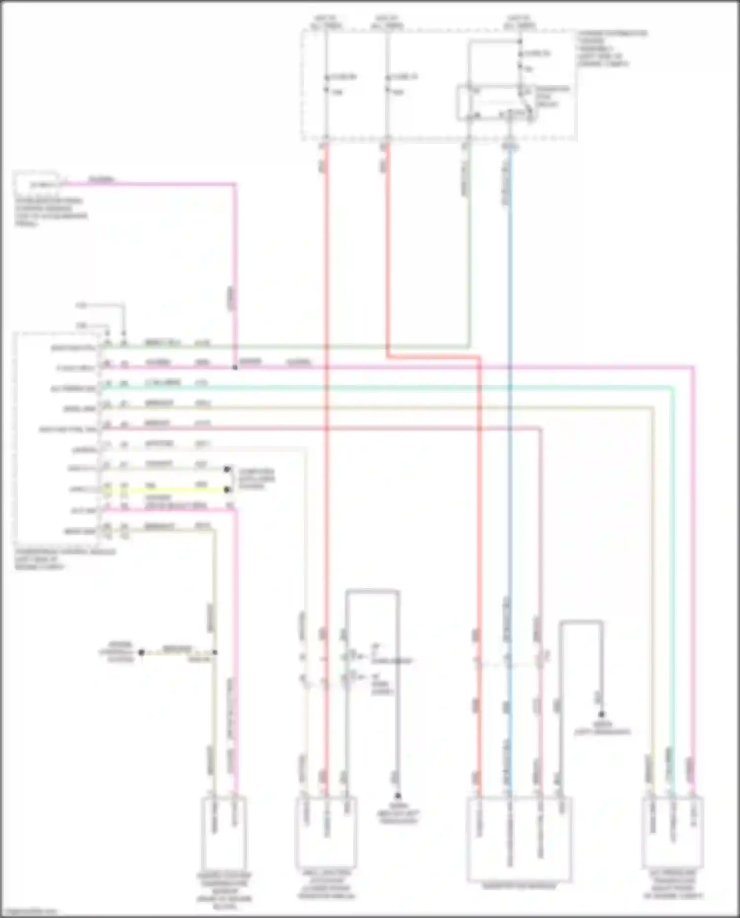 Wiring diagram grill shutter actuator for Chrysler 200 II (2014-2016)