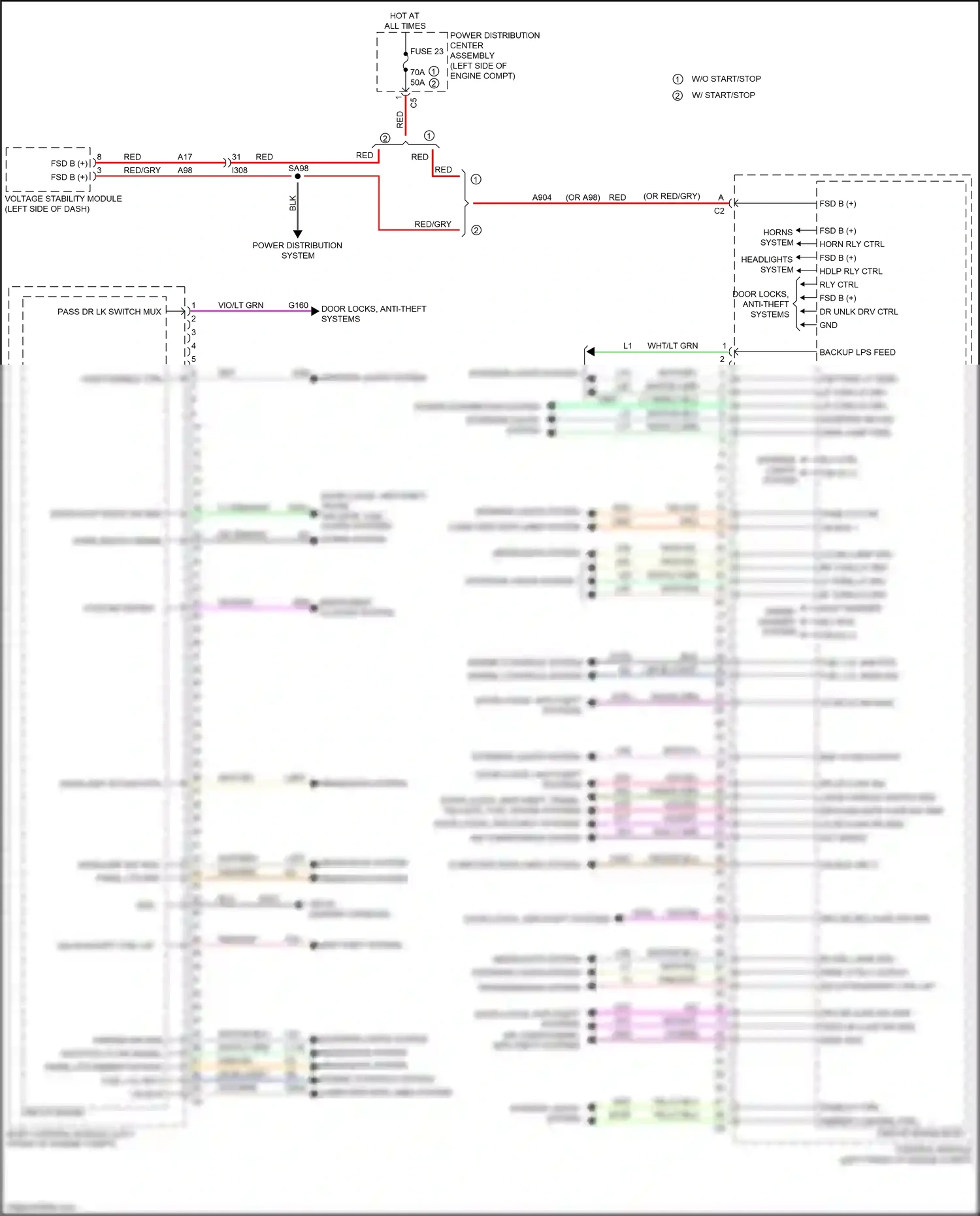 Chrysler 200 II (2014-2016) ambient lighting ctrl wiring diagram  (1 of 1)